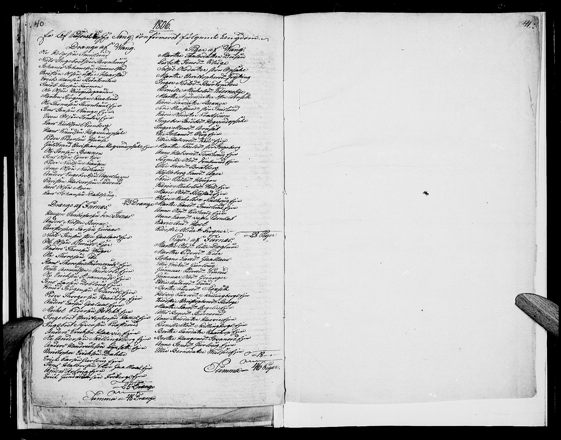 Vang prestekontor, Hedmark, AV/SAH-PREST-008/H/Ha/Haa/L0004: Parish register (official) no. 4, 1776-1806, p. 40-41