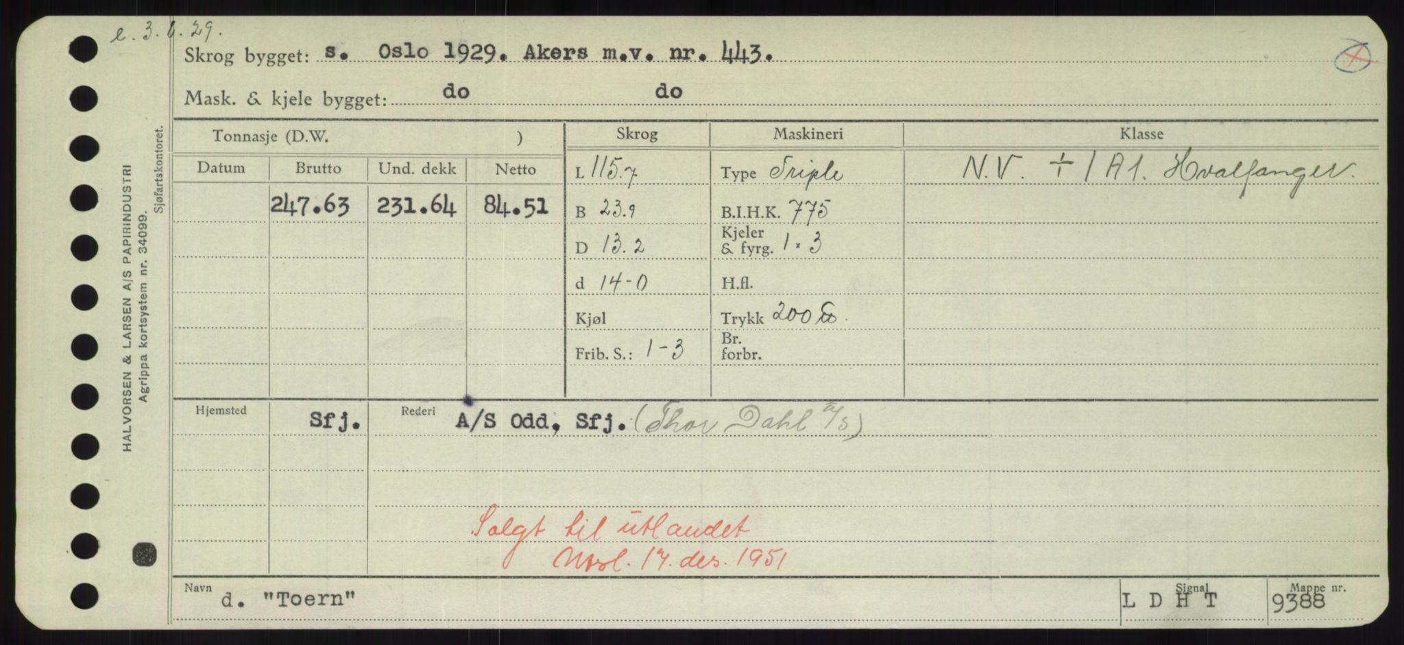 Sjøfartsdirektoratet med forløpere, Skipsmålingen, RA/S-1627/H/Hd/L0039: Fartøy, Ti-Tø, p. 111