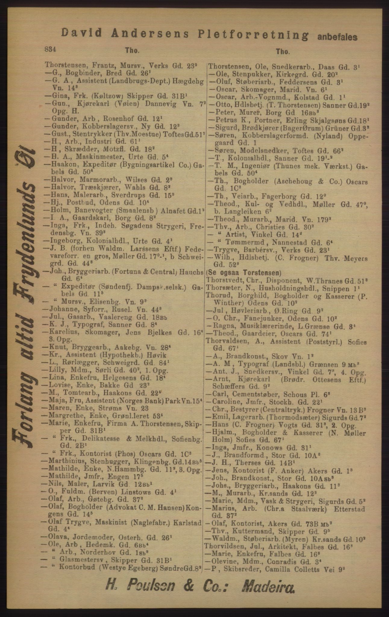 Kristiania/Oslo adressebok, PUBL/-, 1905, p. 834