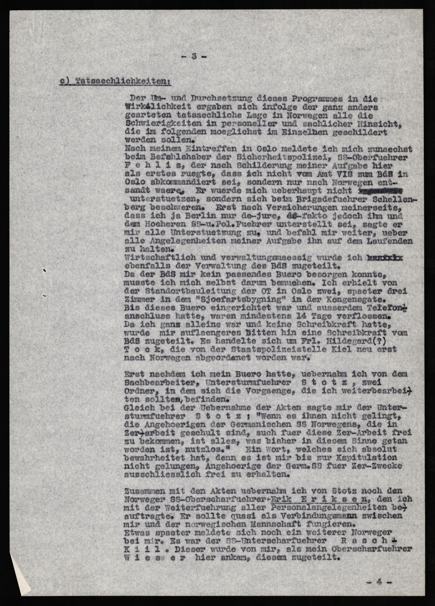 Forsvaret, Forsvarets overkommando II, AV/RA-RAFA-3915/D/Db/L0028: CI Questionaires. Tyske okkupasjonsstyrker i Norge. Tyskere., 1945-1946, p. 95
