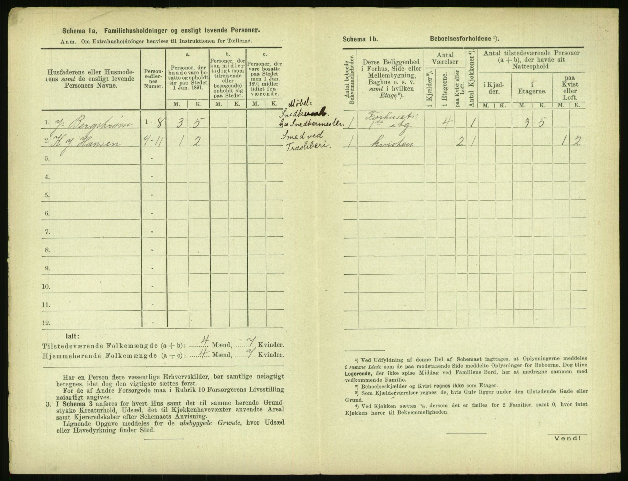 RA, 1891 census for 0806 Skien, 1891, p. 265