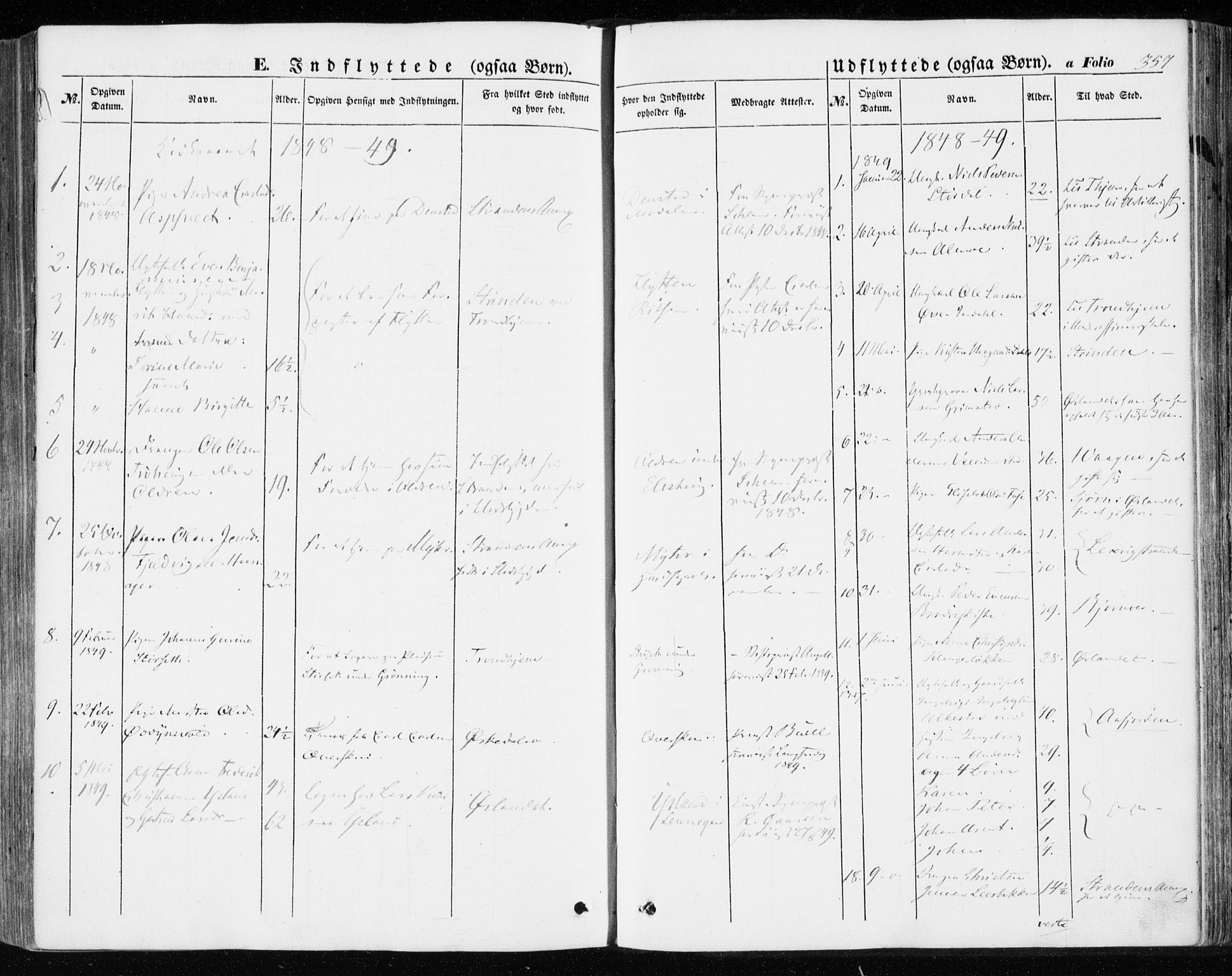 Ministerialprotokoller, klokkerbøker og fødselsregistre - Sør-Trøndelag, SAT/A-1456/646/L0611: Parish register (official) no. 646A09, 1848-1857, p. 357