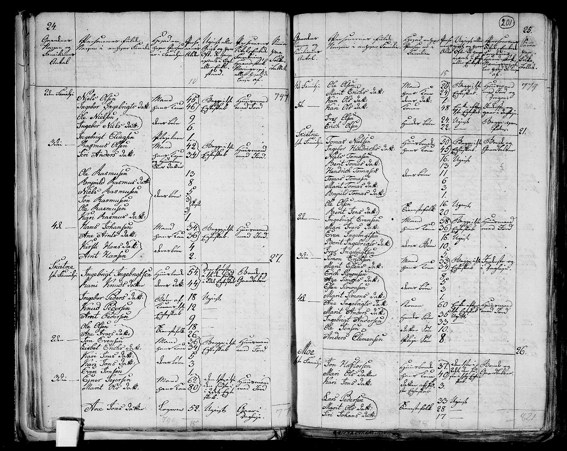 RA, 1801 census for 1653P Melhus, 1801, p. 200b-201a