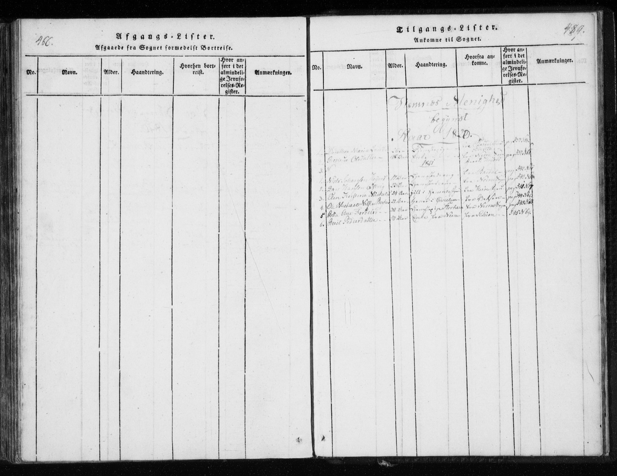 Ministerialprotokoller, klokkerbøker og fødselsregistre - Nordland, AV/SAT-A-1459/825/L0353: Parish register (official) no. 825A07, 1820-1826, p. 488-489