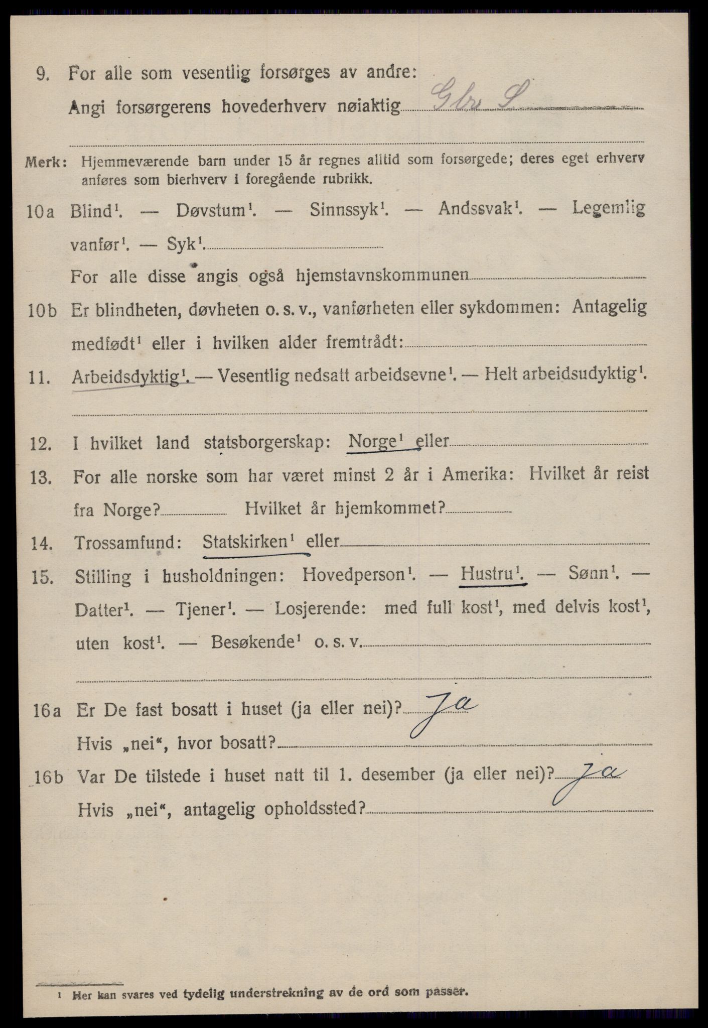 SAT, 1920 census for Kvernes, 1920, p. 1586