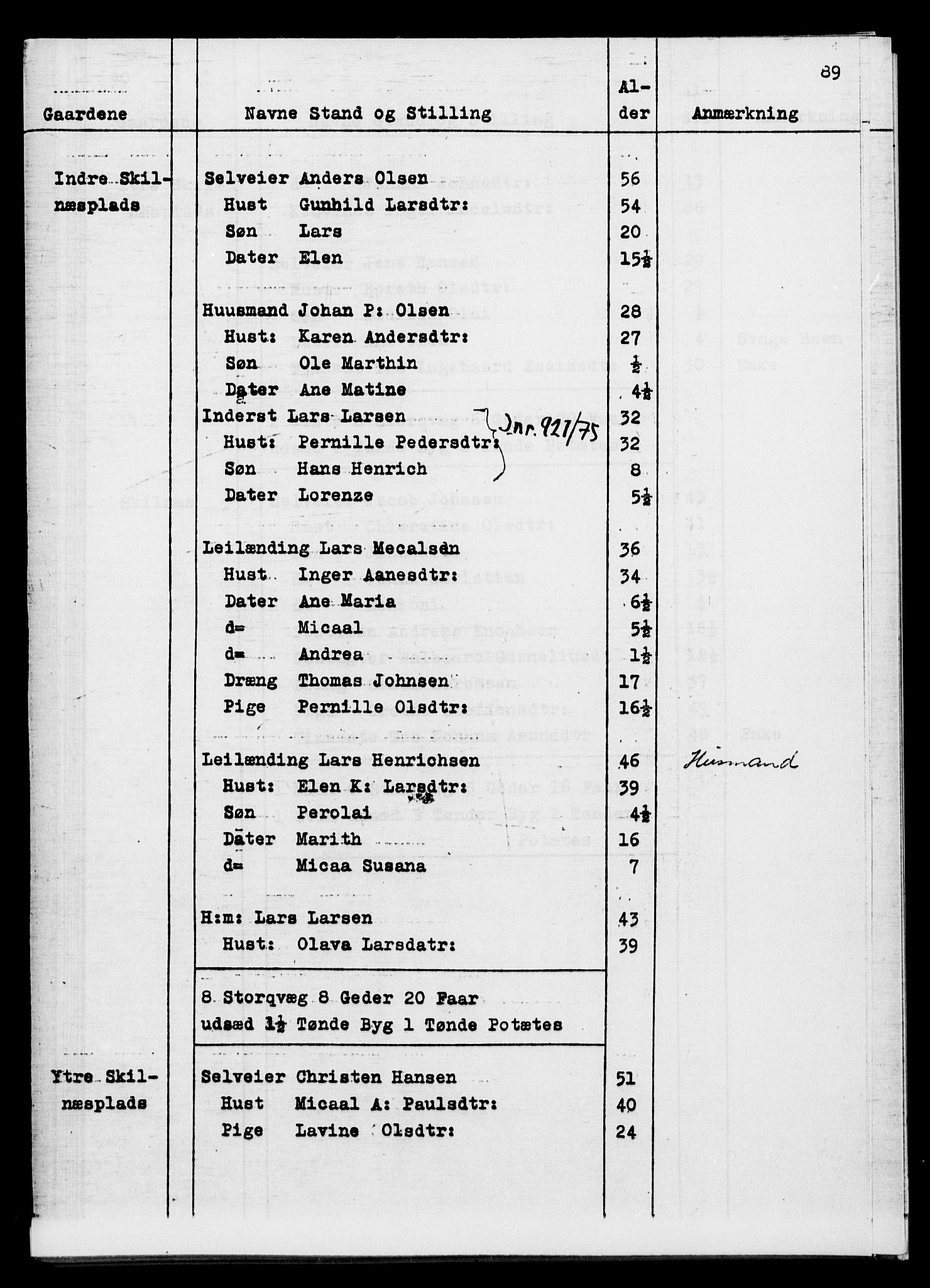 SATØ, Census 1845 for Ibestad, 1845, p. 89