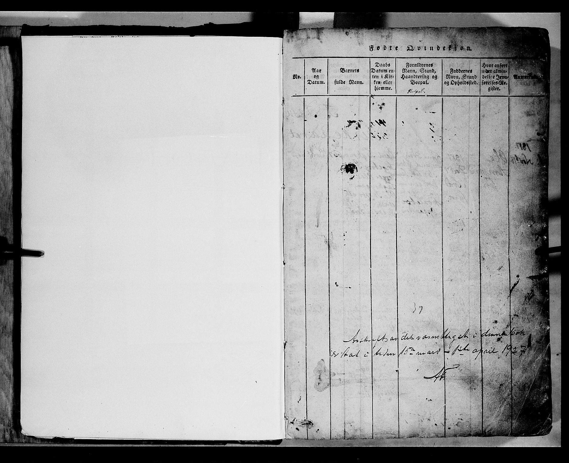 Gausdal prestekontor, SAH/PREST-090/H/Ha/Hab/L0002: Parish register (copy) no. 2, 1818-1874, p. 0-1