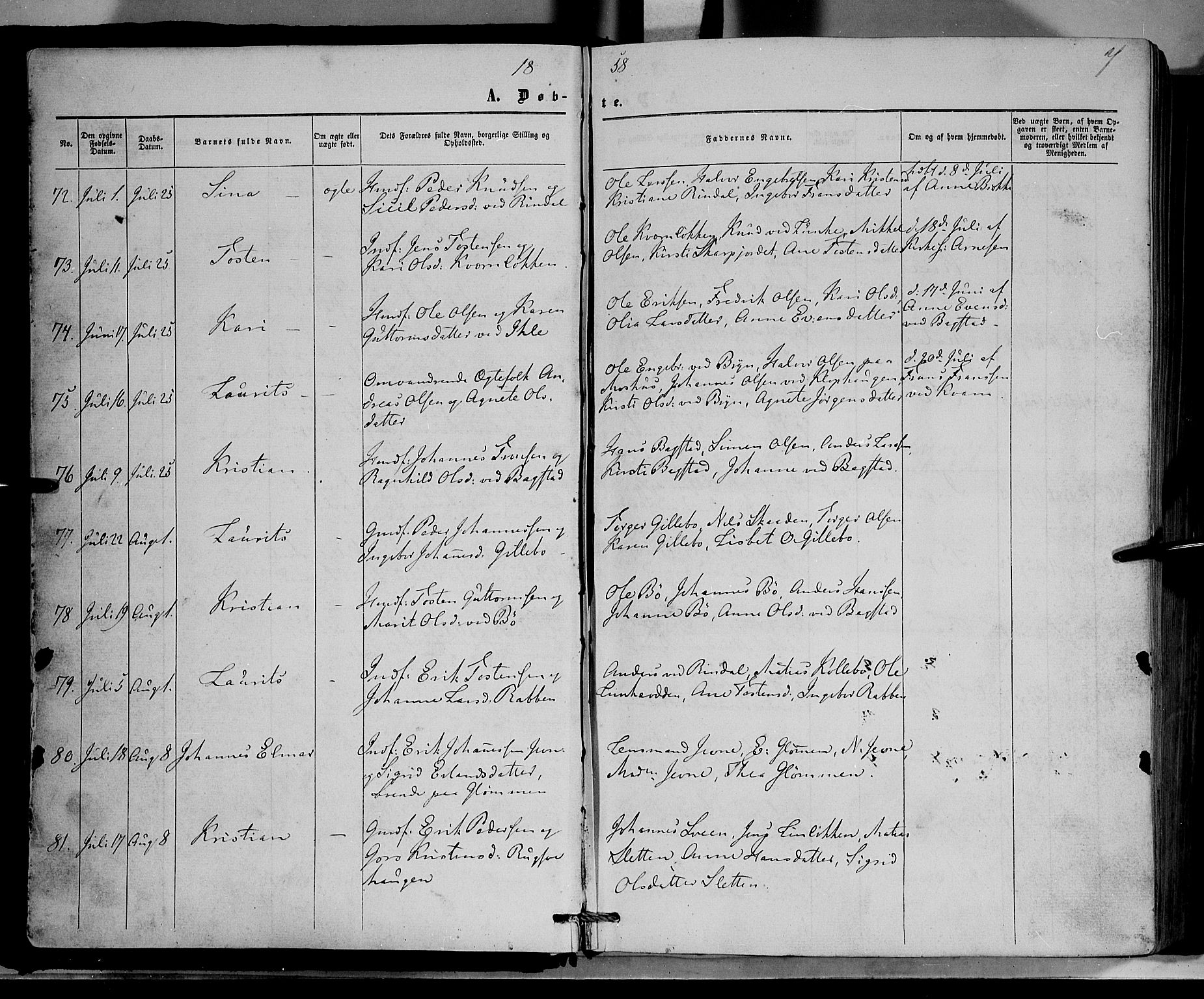 Øyer prestekontor, AV/SAH-PREST-084/H/Ha/Haa/L0006: Parish register (official) no. 6, 1858-1874, p. 7