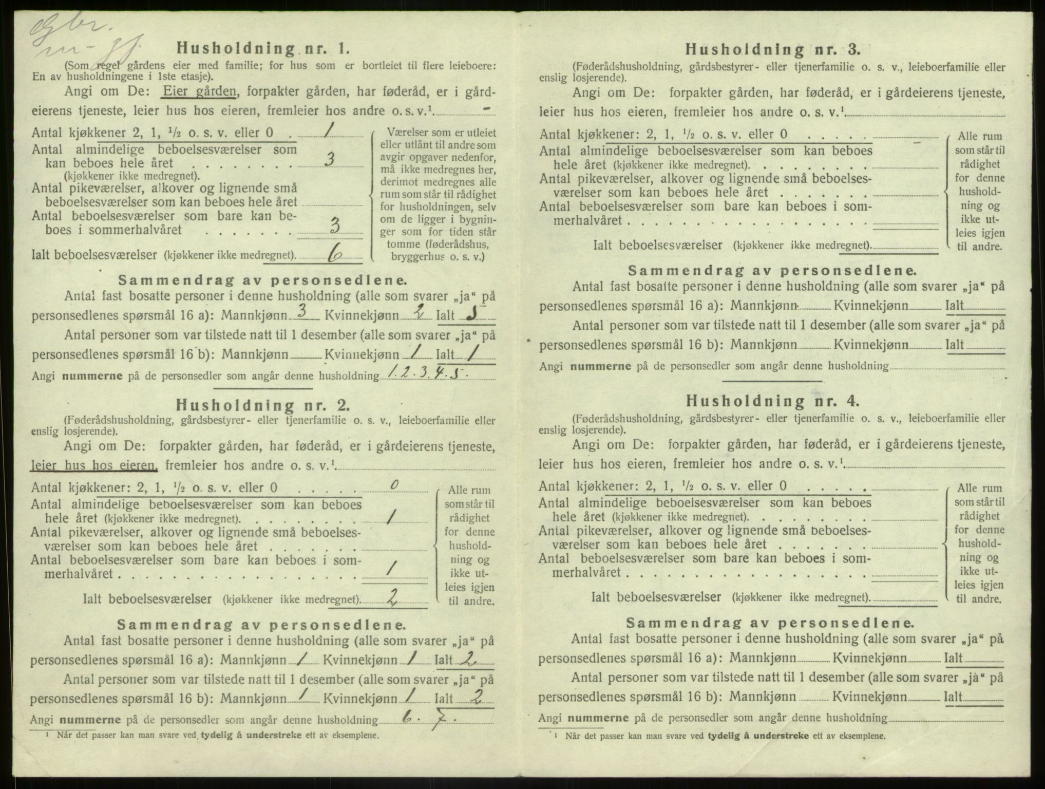 SAB, 1920 census for Bremanger, 1920, p. 620