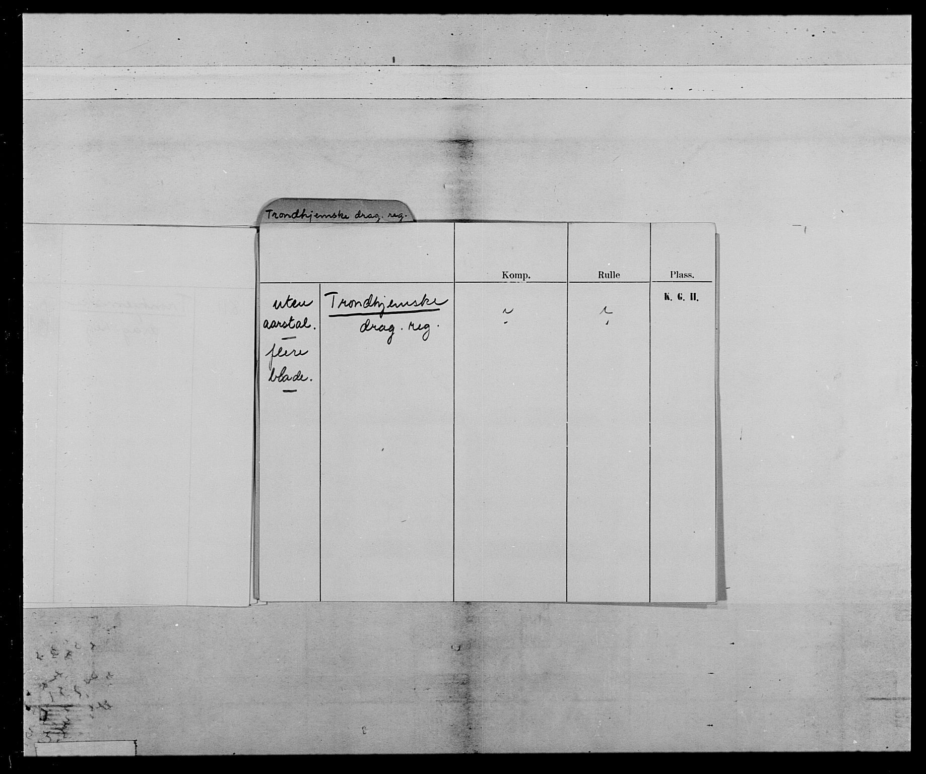 Generalitets- og kommissariatskollegiet, Det kongelige norske kommissariatskollegium, AV/RA-EA-5420/E/Eh/L0022a: Trondheimske dragonregiment, 1804-1807, p. 5
