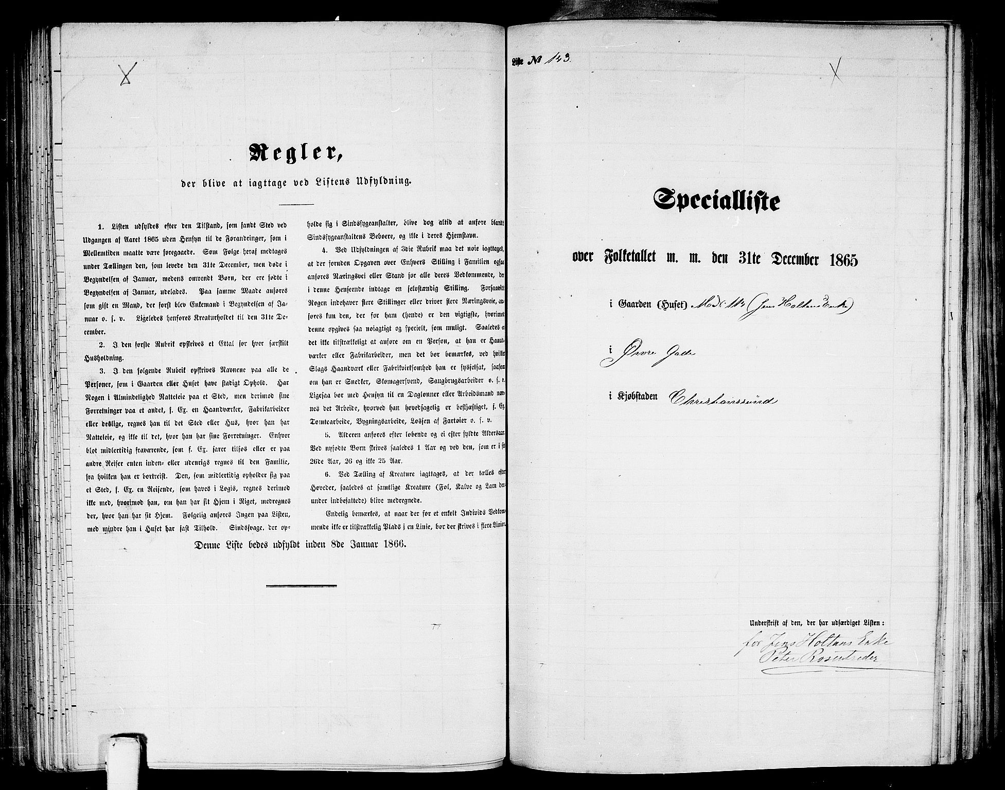 RA, 1865 census for Kristiansund/Kristiansund, 1865, p. 294