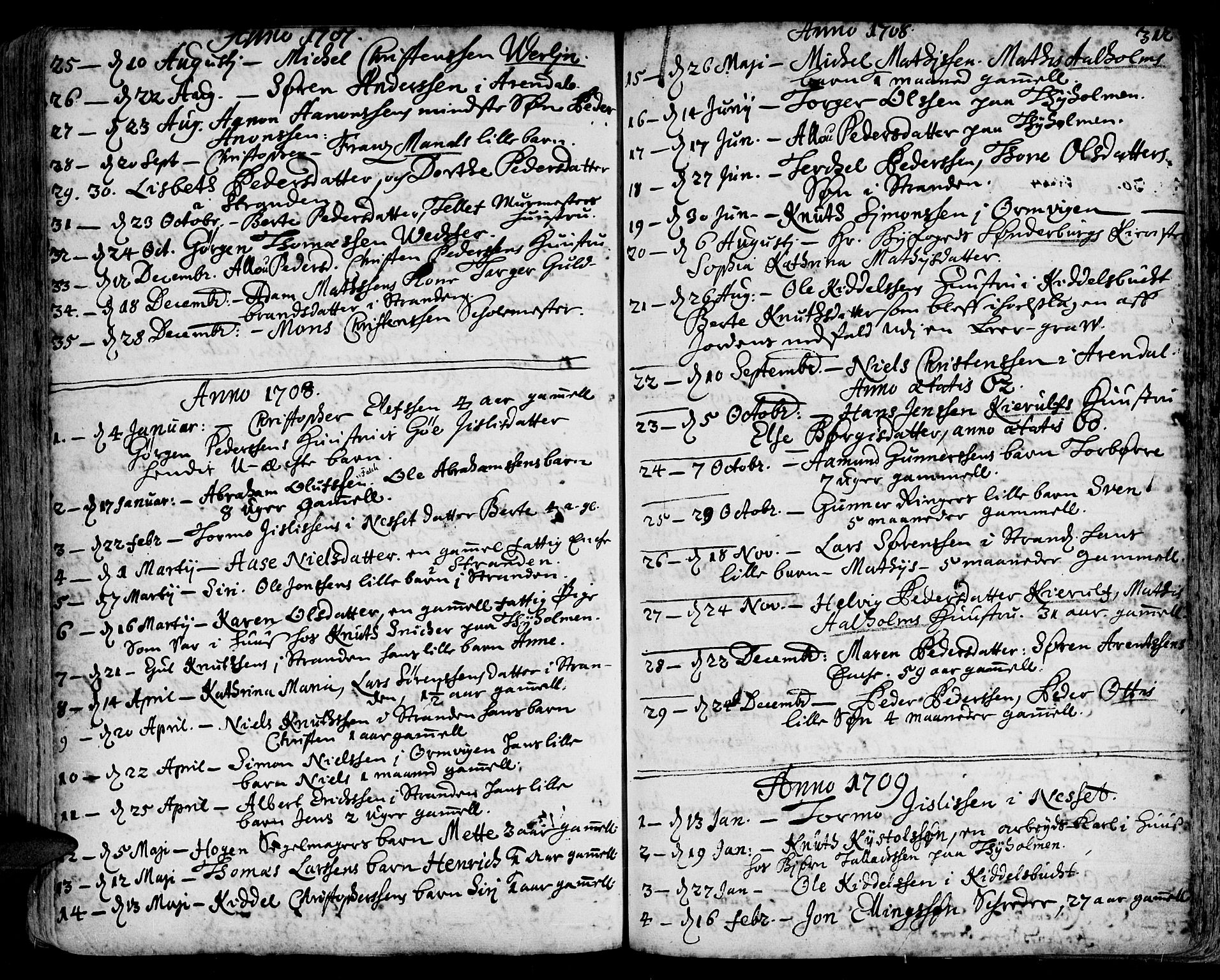 Arendal sokneprestkontor, Trefoldighet, SAK/1111-0040/F/Fa/L0001: Parish register (official) no. A 1, 1703-1815, p. 396
