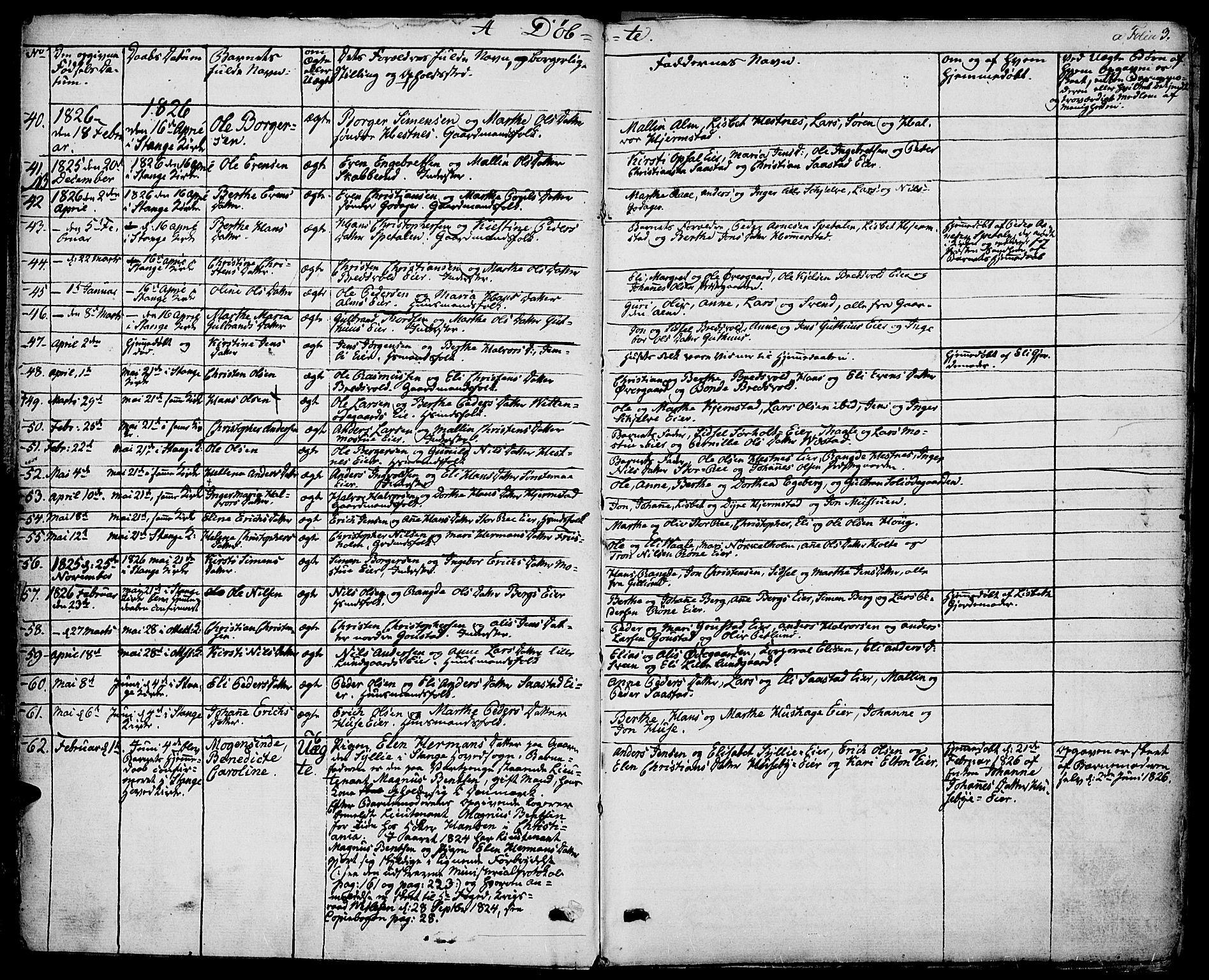 Stange prestekontor, AV/SAH-PREST-002/K/L0009: Parish register (official) no. 9, 1826-1835, p. 3