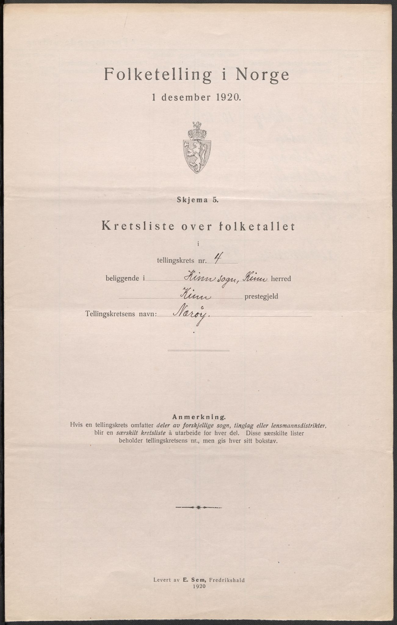 SAB, 1920 census for Kinn, 1920, p. 14