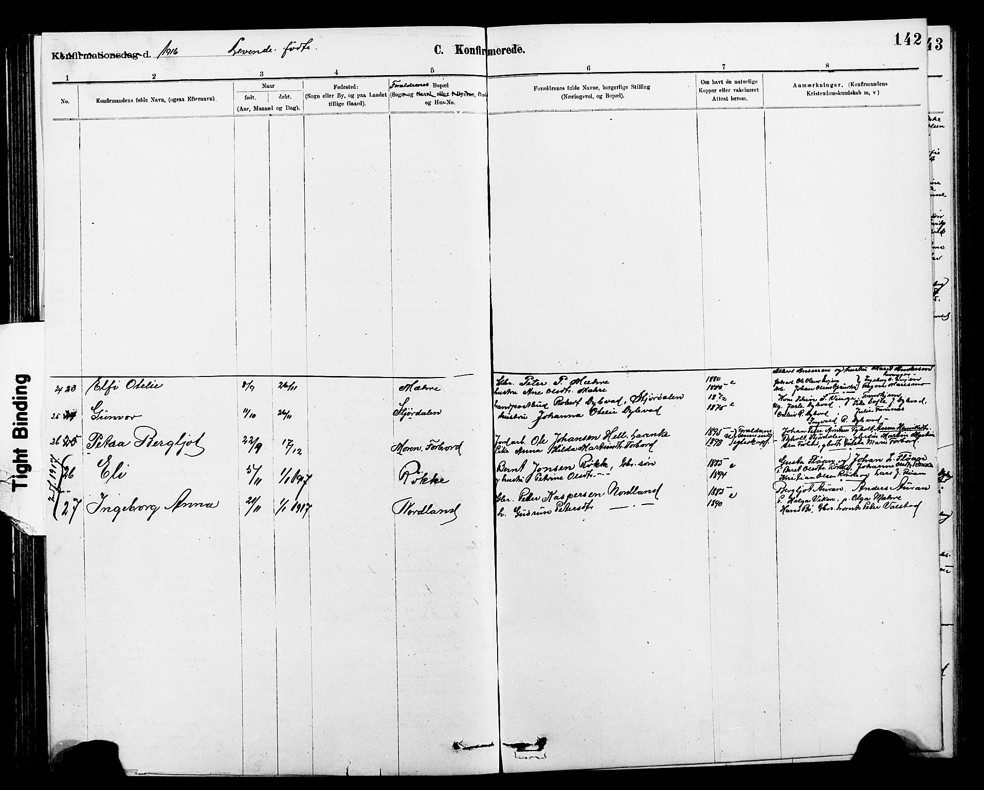 Ministerialprotokoller, klokkerbøker og fødselsregistre - Nord-Trøndelag, AV/SAT-A-1458/712/L0103: Parish register (copy) no. 712C01, 1878-1917, p. 142