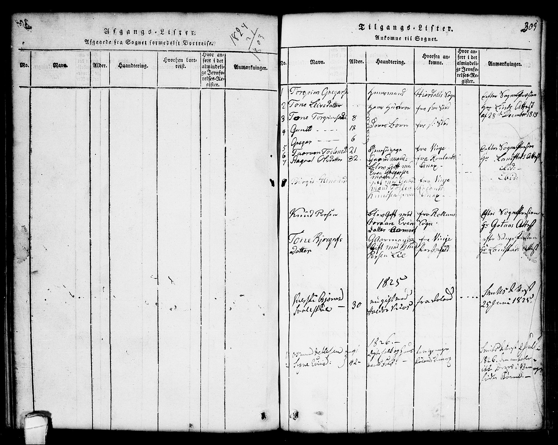 Seljord kirkebøker, SAKO/A-20/G/Gc/L0001: Parish register (copy) no. III 1, 1815-1849, p. 305