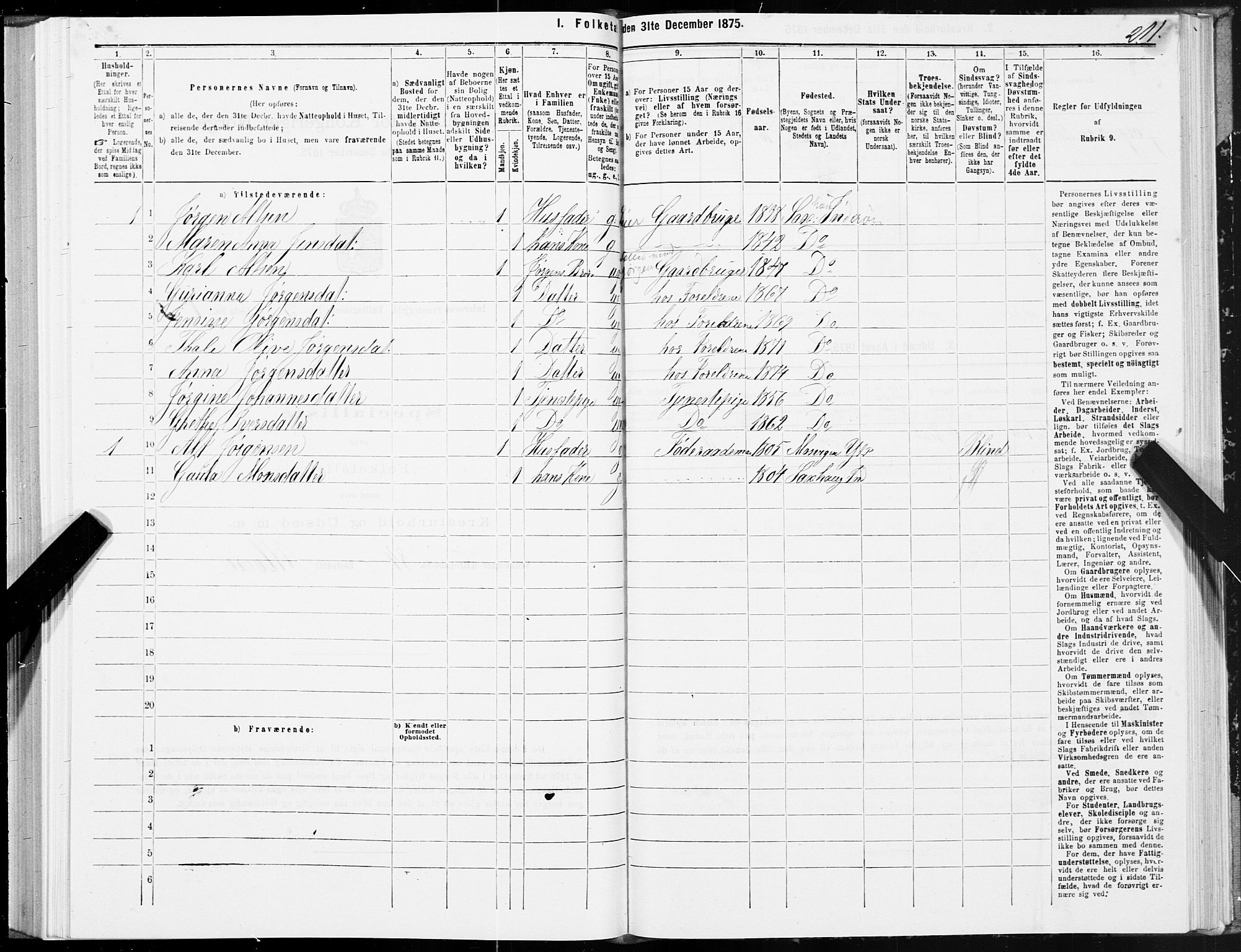 SAT, 1875 census for 1729P Inderøy, 1875, p. 2211