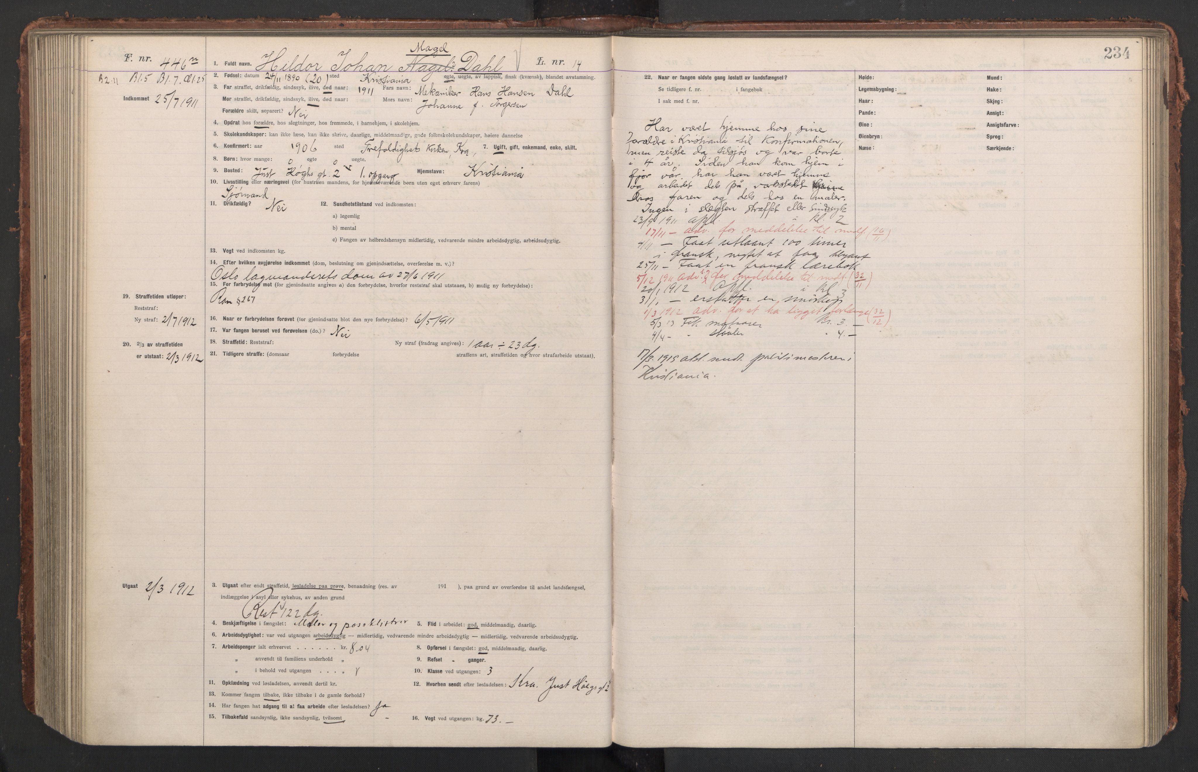 Botsfengslet, AV/RA-S-1539/D/Db/Dbb/L0044: 213n - 553n, 1910-1912, p. 234