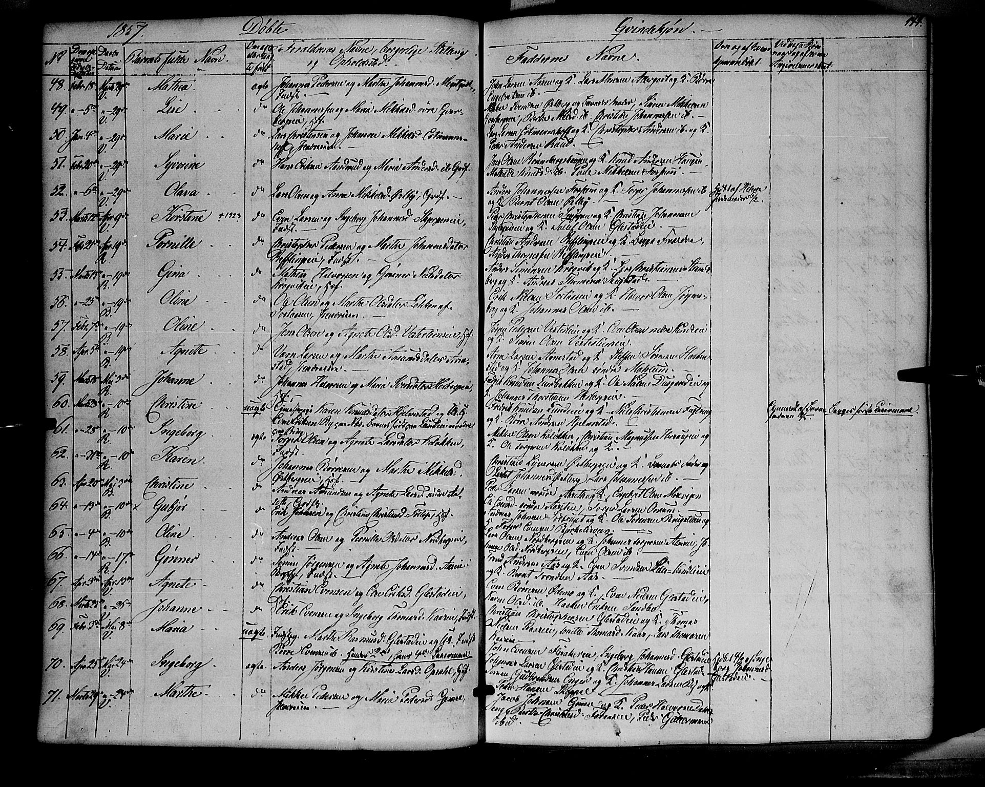 Ringsaker prestekontor, AV/SAH-PREST-014/K/Ka/L0009: Parish register (official) no. 9, 1850-1860, p. 144