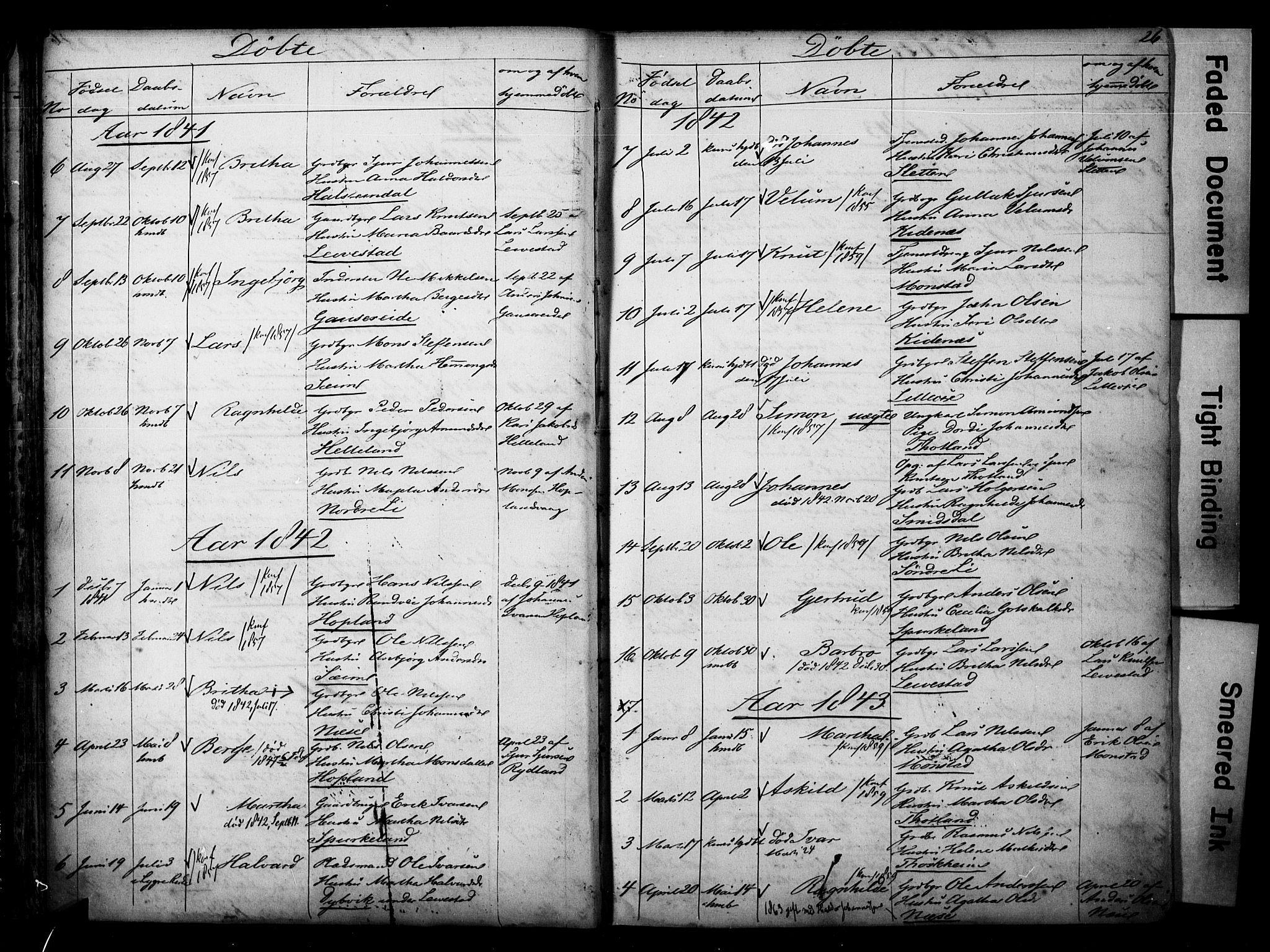 Alversund Sokneprestembete, SAB/A-73901/H/Ha/Hab: Parish register (copy) no. D 1, 1800-1870, p. 26