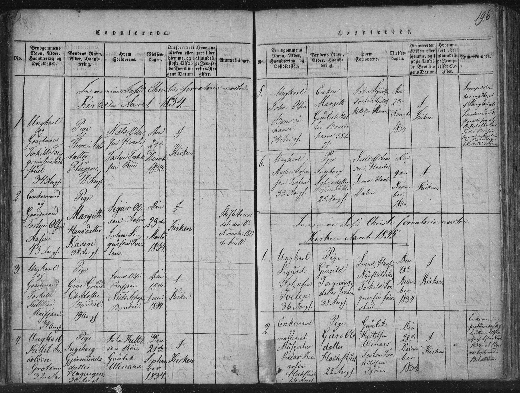 Hjartdal kirkebøker, SAKO/A-270/F/Fc/L0001: Parish register (official) no. III 1, 1815-1843, p. 196