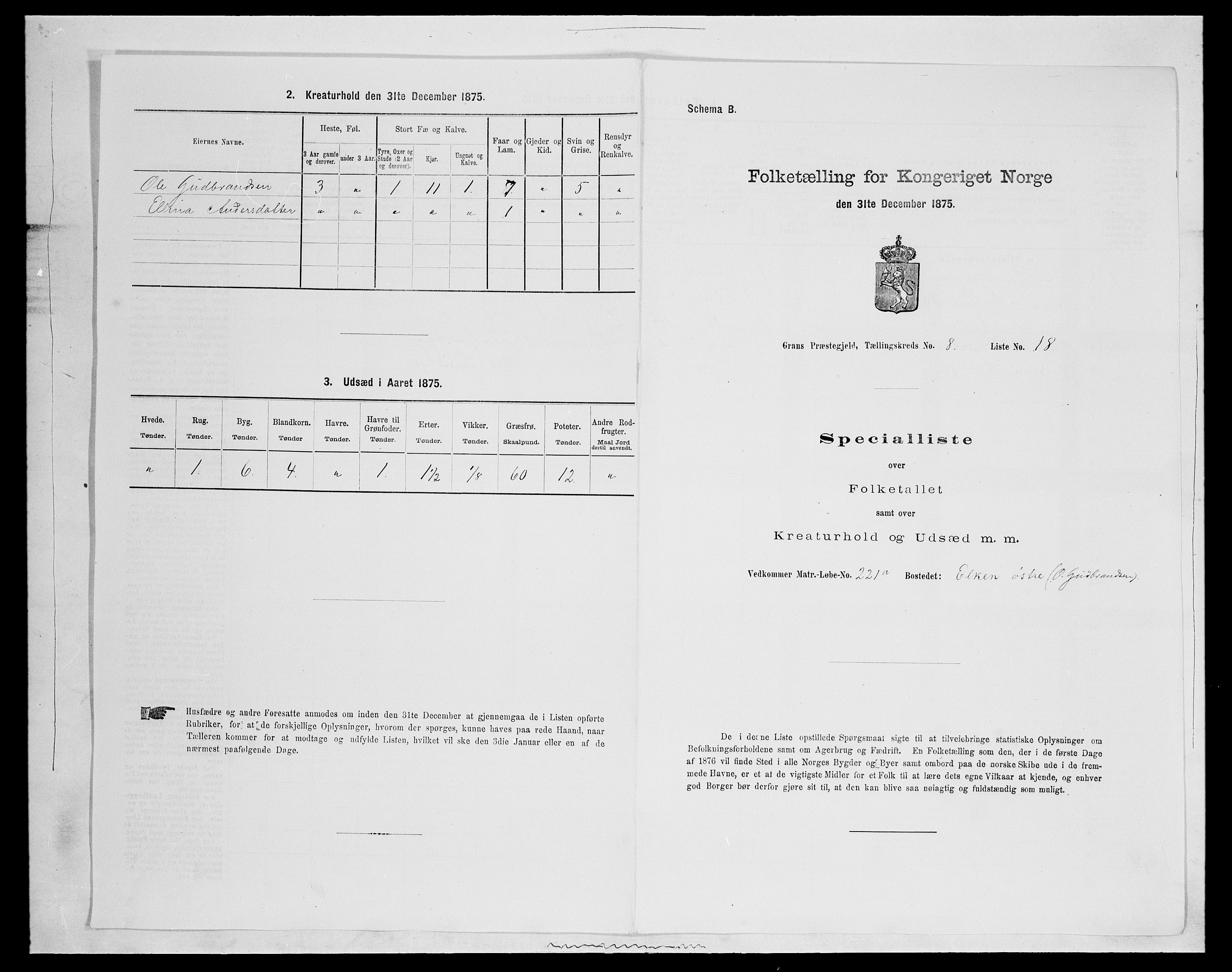 SAH, 1875 census for 0534P Gran, 1875, p. 1515