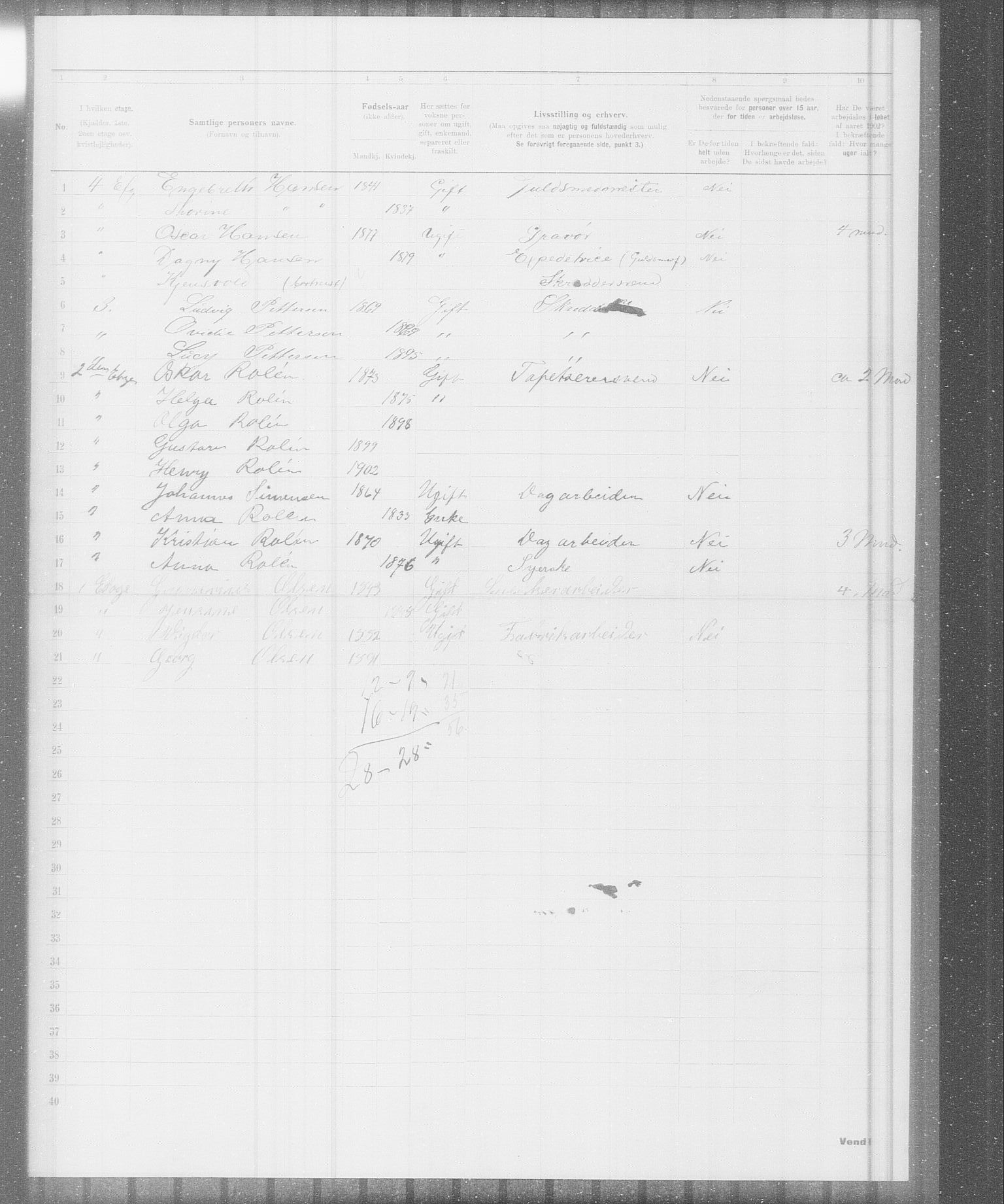 OBA, Municipal Census 1902 for Kristiania, 1902, p. 20411