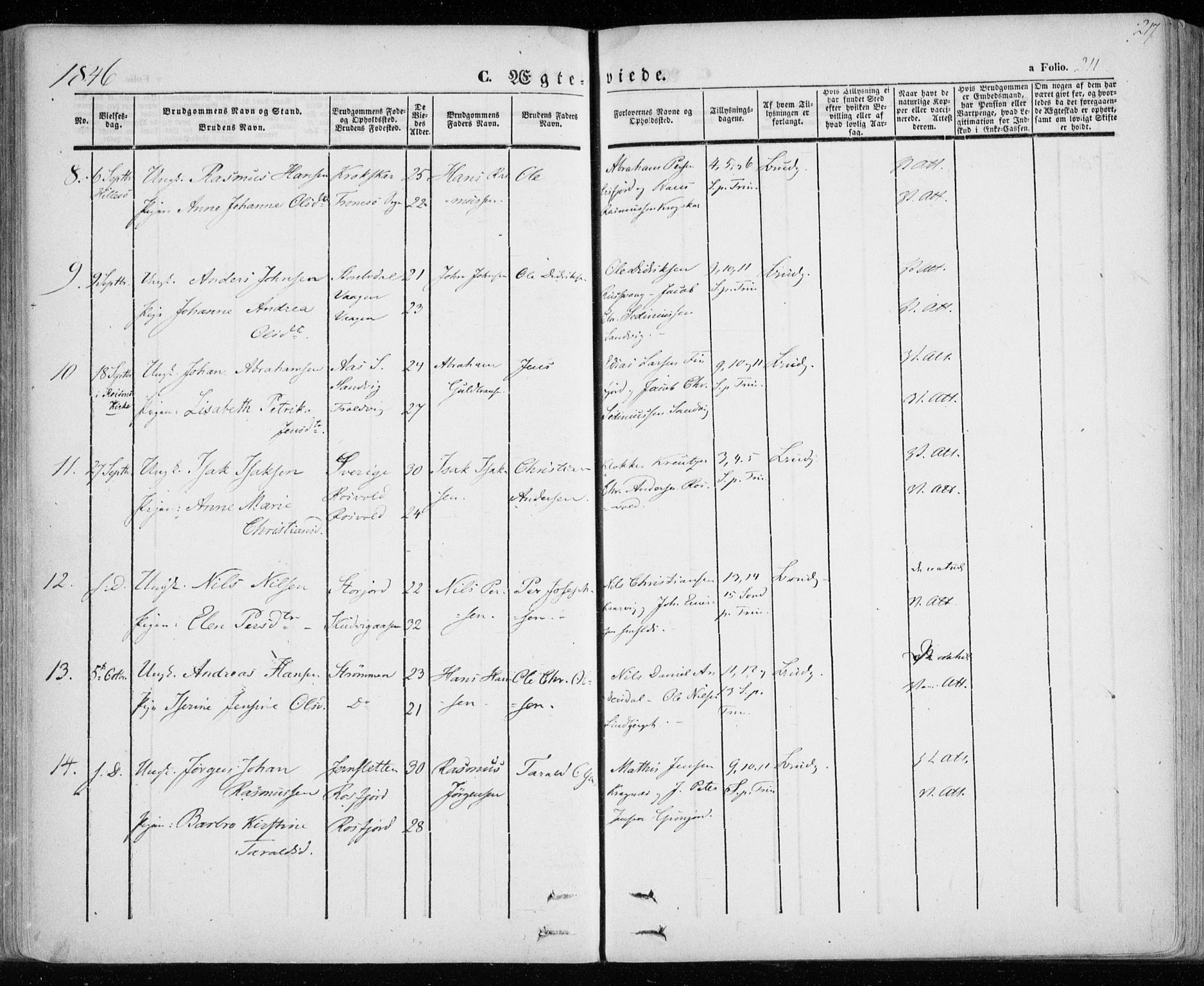 Lenvik sokneprestembete, SATØ/S-1310/H/Ha/Haa/L0006kirke: Parish register (official) no. 6, 1845-1854, p. 217