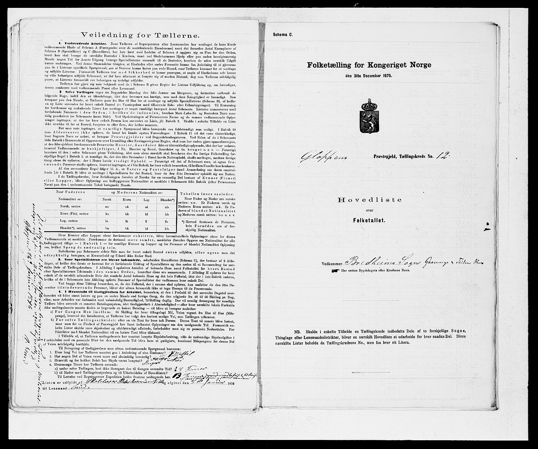 SAB, 1875 Census for 1445P Gloppen, 1875, p. 26