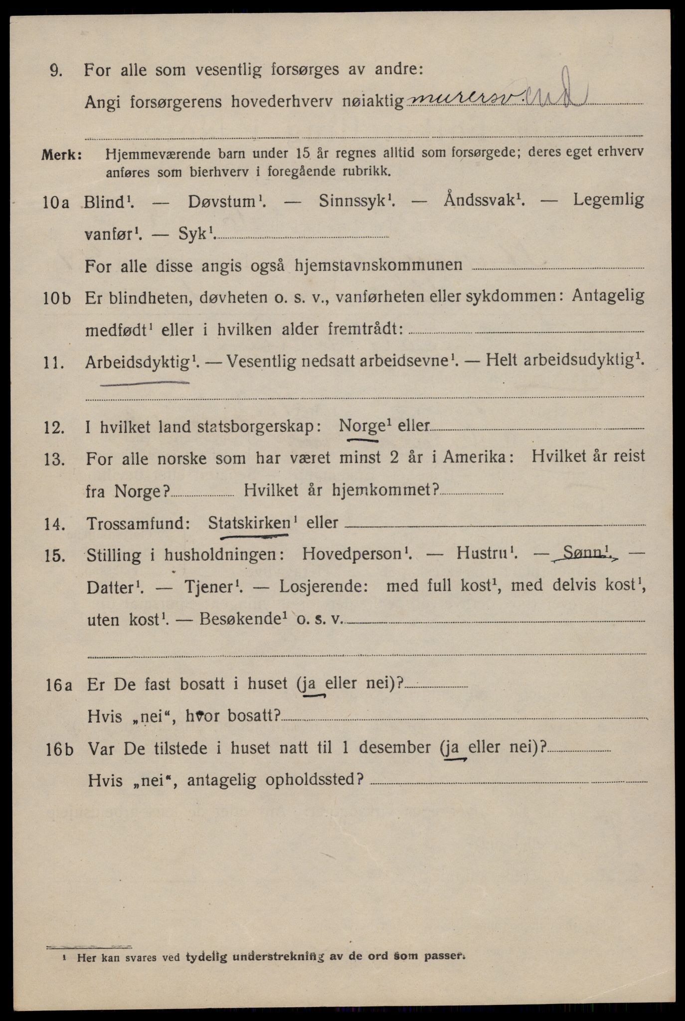 SAST, 1920 census for Stavanger, 1920, p. 118595