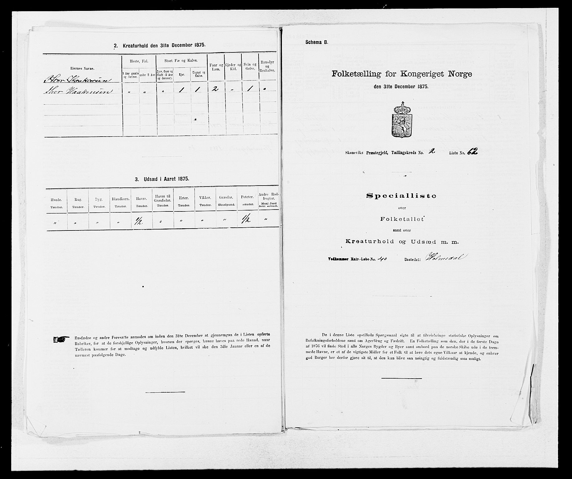 SAB, 1875 census for 1212P Skånevik, 1875, p. 223