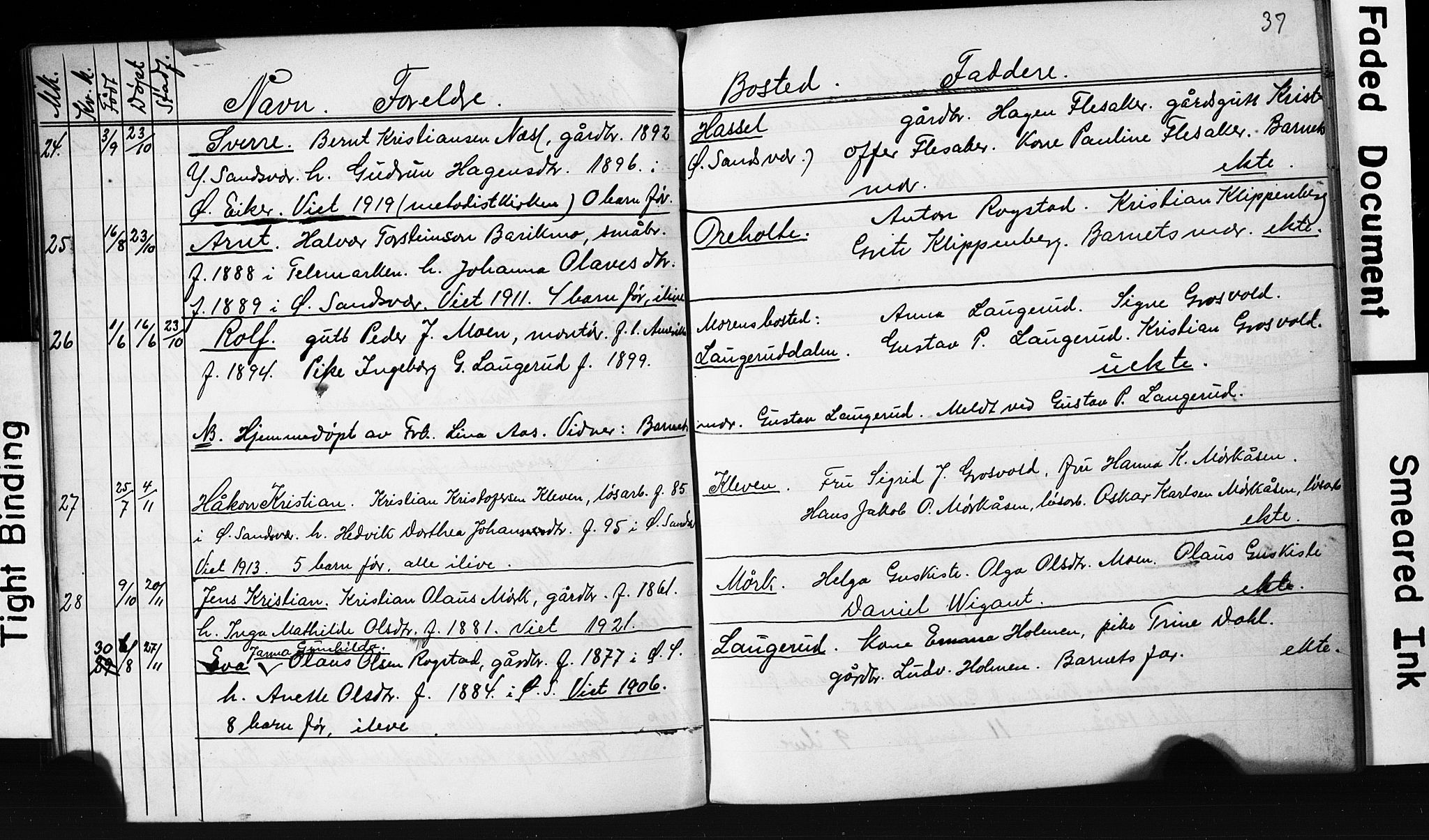 Sandsvær kirkebøker, AV/SAKO-A-244/G/Gd/L0004b: Parish register (copy) no. IV 4B, 1918-1925, p. 37
