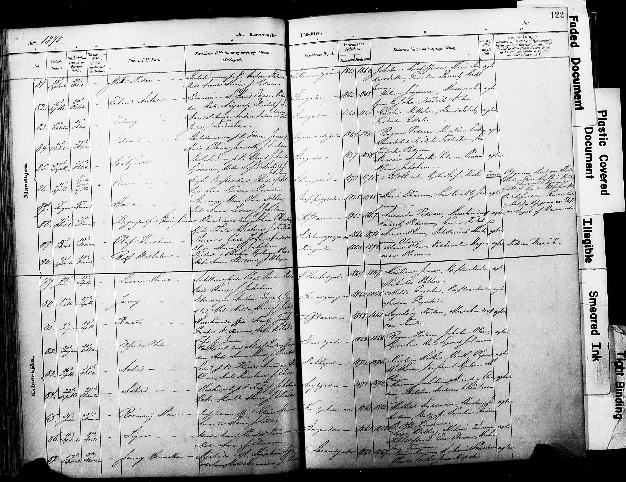 Horten kirkebøker, AV/SAKO-A-348/F/Fa/L0004: Parish register (official) no. 4, 1888-1895, p. 122