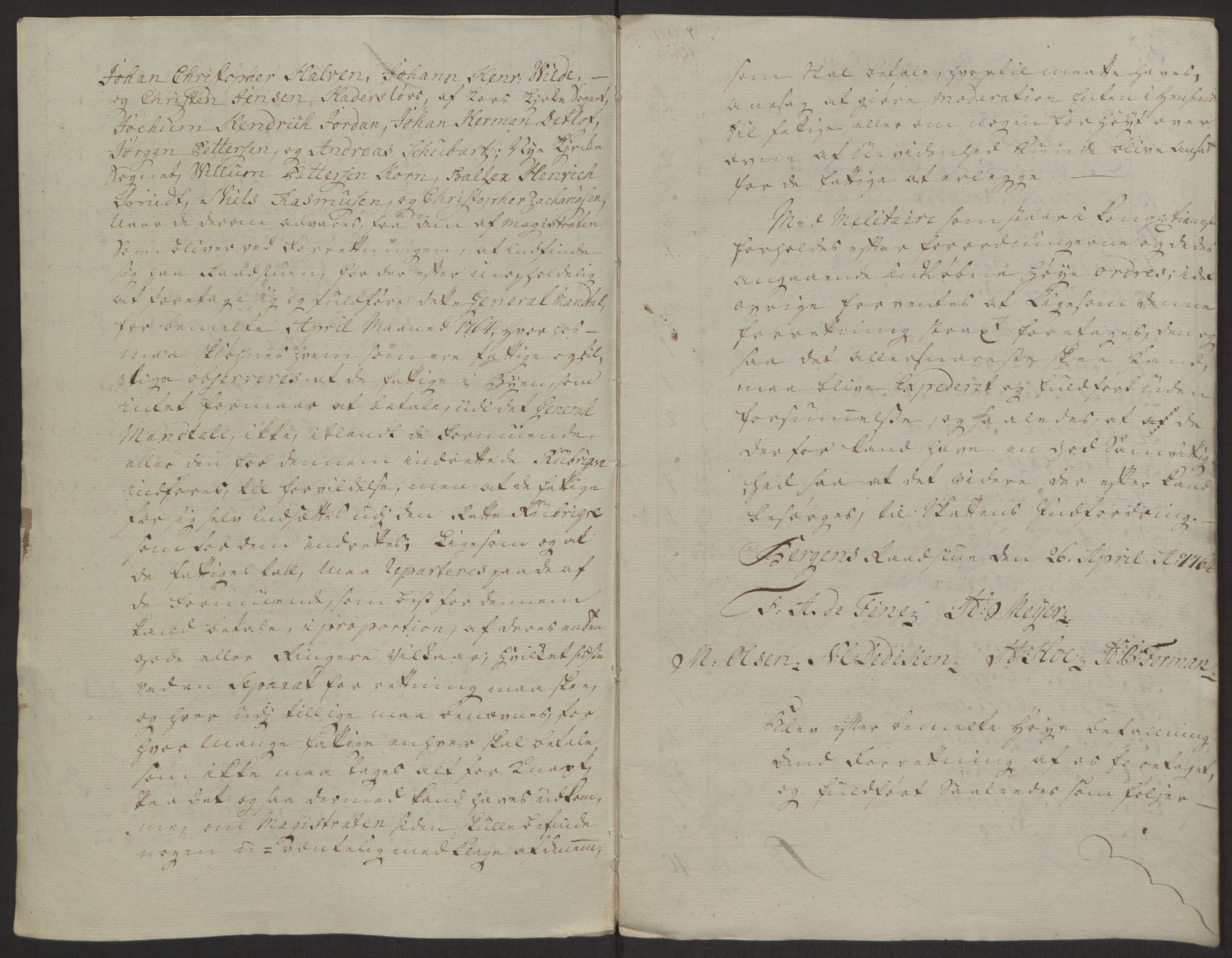 Rentekammeret inntil 1814, Reviderte regnskaper, Byregnskaper, AV/RA-EA-4066/R/Rp/L0368/0001: [P21] Kontribusjonsregnskap / Ekstraskatt, 1764, p. 243