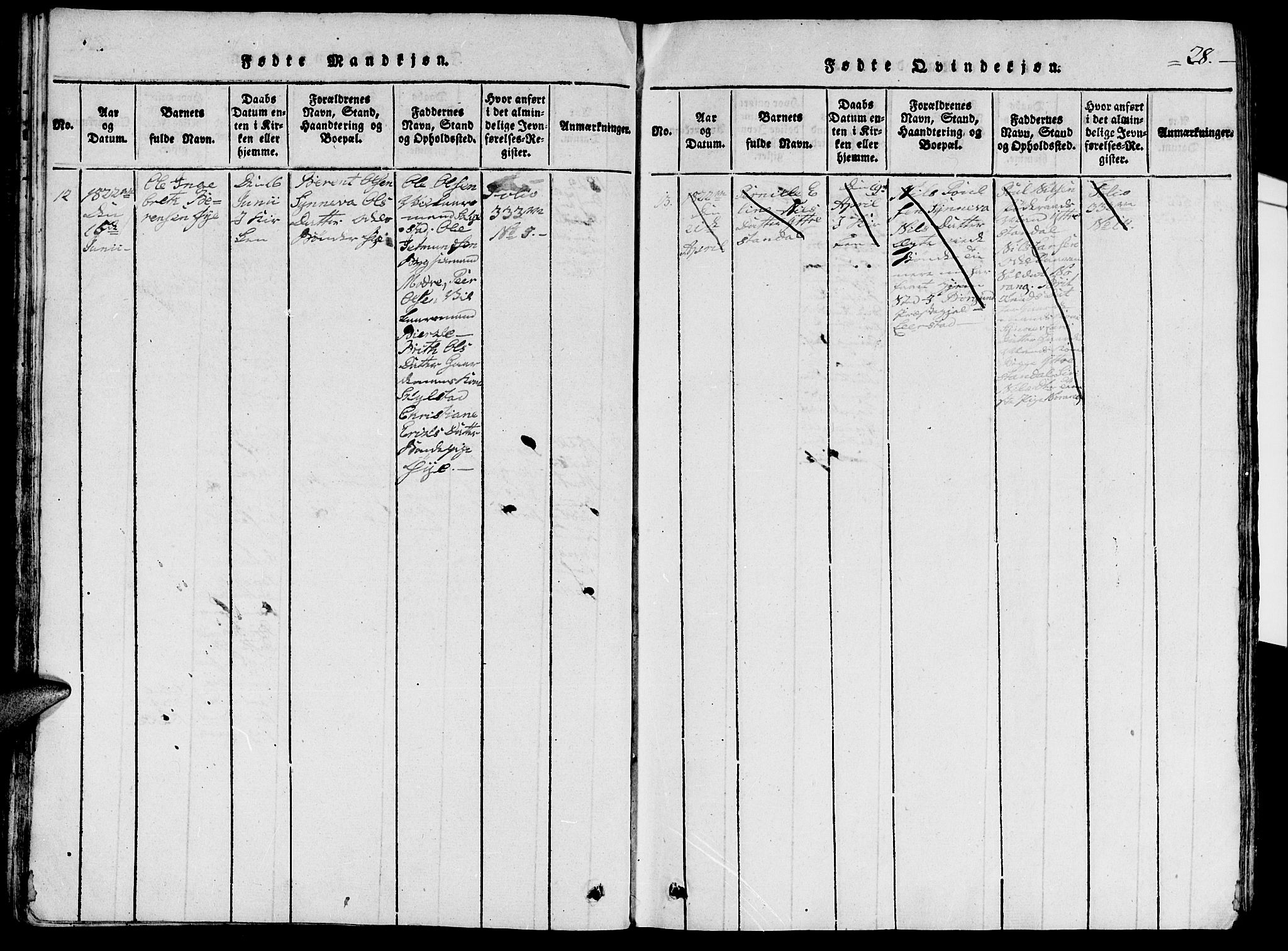 Ministerialprotokoller, klokkerbøker og fødselsregistre - Møre og Romsdal, AV/SAT-A-1454/515/L0207: Parish register (official) no. 515A03, 1819-1829, p. 28