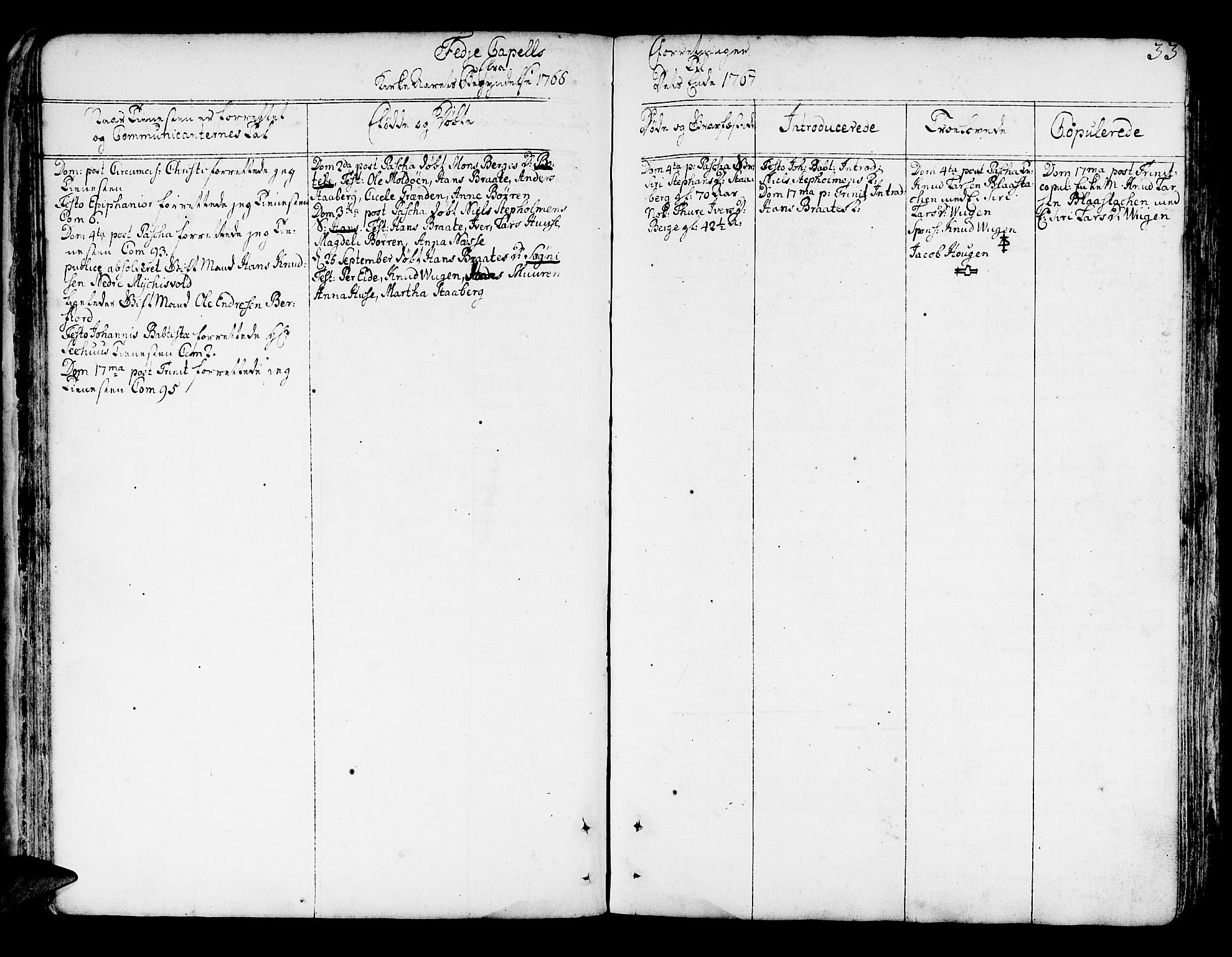 Lindås Sokneprestembete, AV/SAB-A-76701/H/Haa/Haaa/L0004: Parish register (official) no. A 4, 1764-1791, p. 33