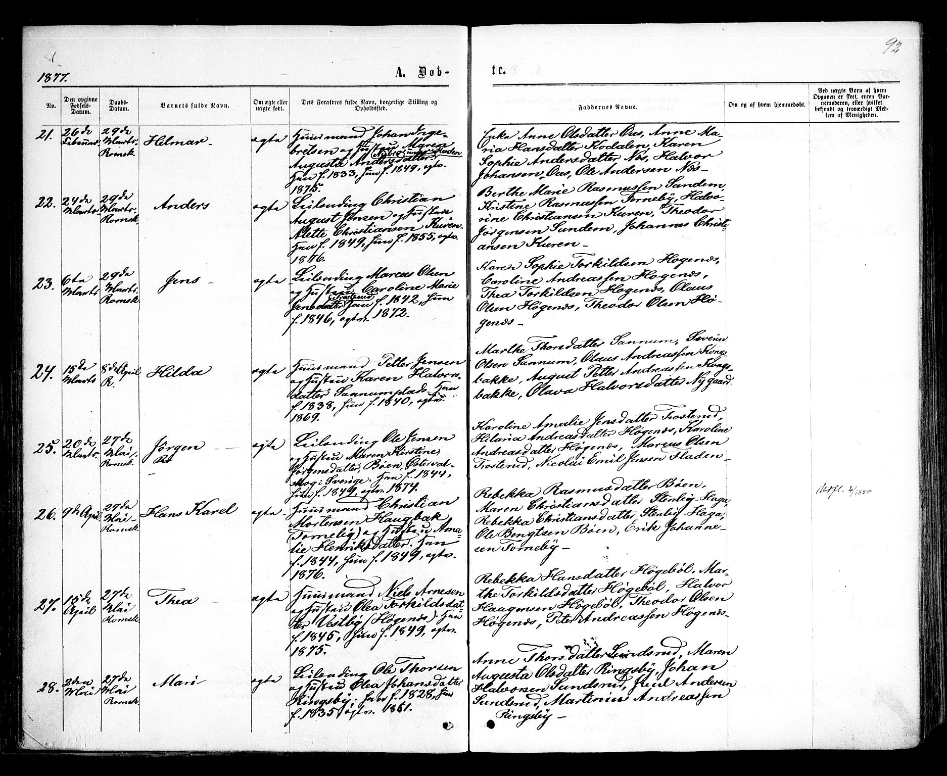 Rødenes prestekontor Kirkebøker, AV/SAO-A-2005/F/Fa/L0008: Parish register (official) no. I 8, 1869-1879, p. 92