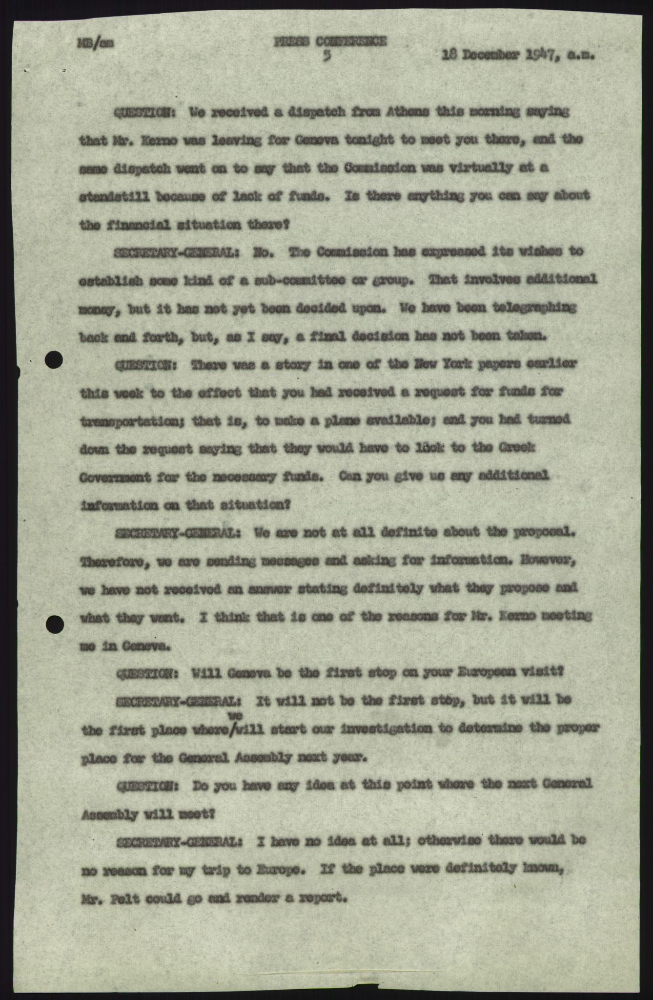 Lie, Trygve, AV/RA-PA-1407/D/L0018: Generalsekretærens papirer., 1947-1951, p. 11