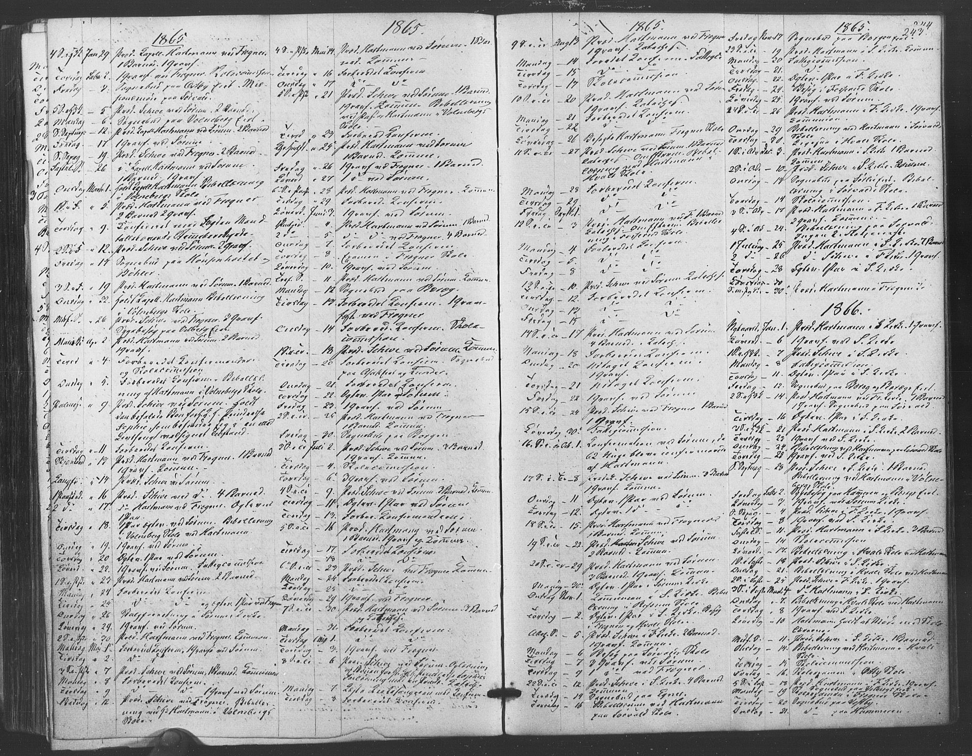 Sørum prestekontor Kirkebøker, SAO/A-10303/F/Fa/L0006: Parish register (official) no. I 6, 1864-1877, p. 243
