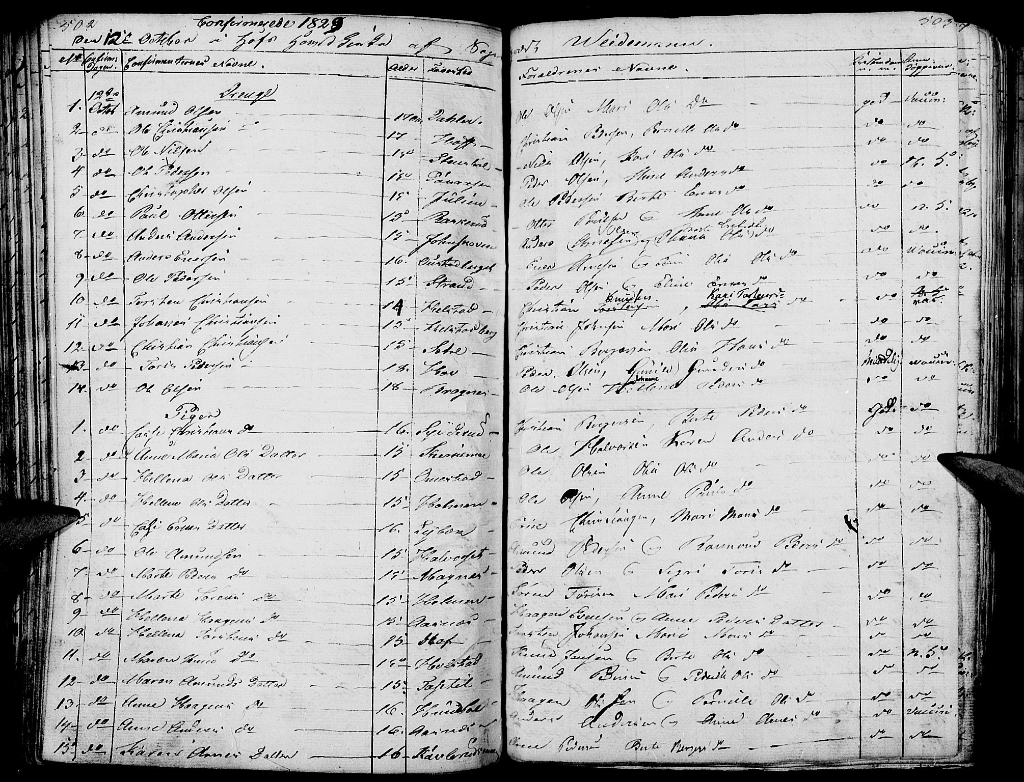 Hof prestekontor, SAH/PREST-038/H/Ha/Haa/L0006: Parish register (official) no. 6, 1822-1841, p. 502-503