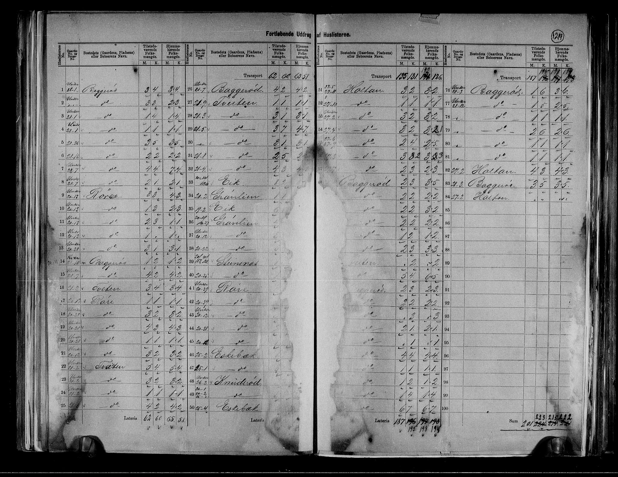 RA, 1891 census for 0717 Borre, 1891, p. 20