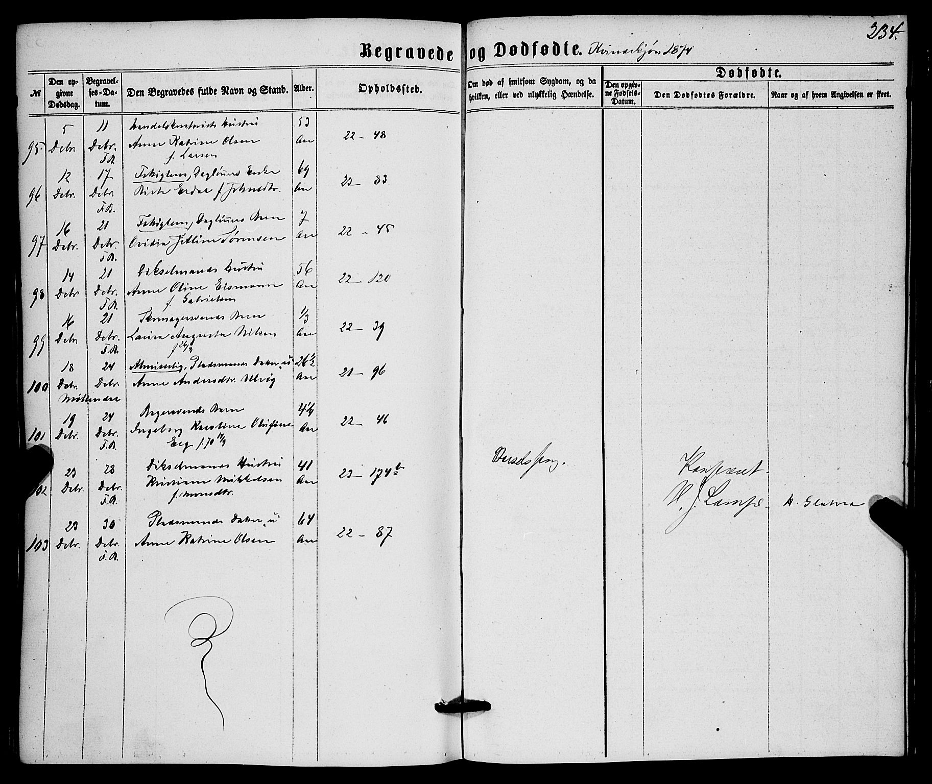 Korskirken sokneprestembete, SAB/A-76101/H/Haa/L0045: Parish register (official) no. E 3, 1863-1875, p. 234