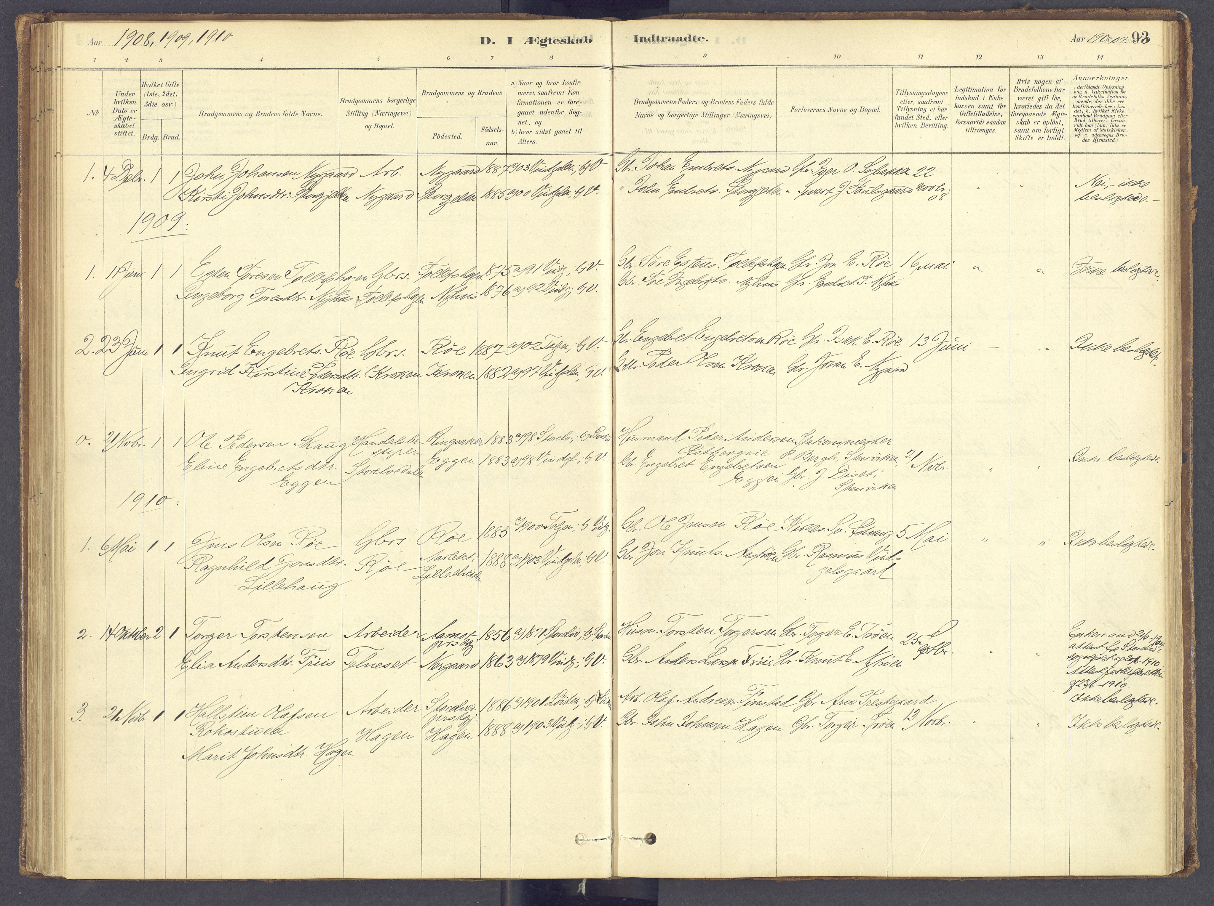 Tolga prestekontor, AV/SAH-PREST-062/K/L0012: Parish register (official) no. 12, 1877-1925, p. 93