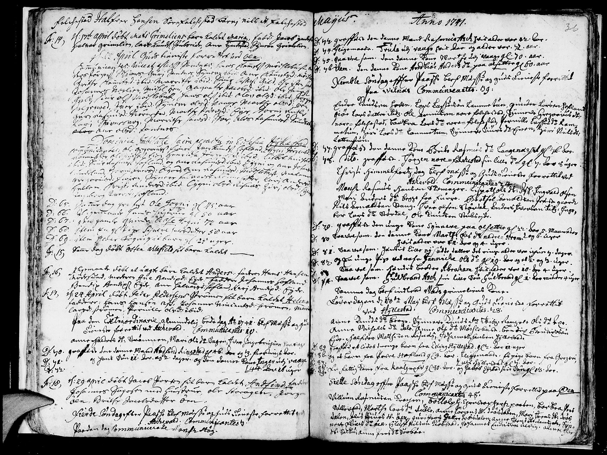 Askvoll sokneprestembete, SAB/A-79501/H/Haa/Haaa/L0007: Parish register (official) no. A 7, 1739-1748, p. 36