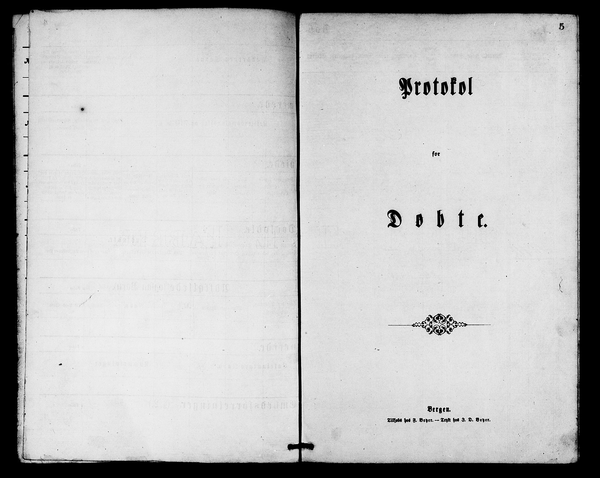 Haus sokneprestembete, AV/SAB-A-75601/H/Hab: Parish register (copy) no. B 1, 1869-1878, p. 5