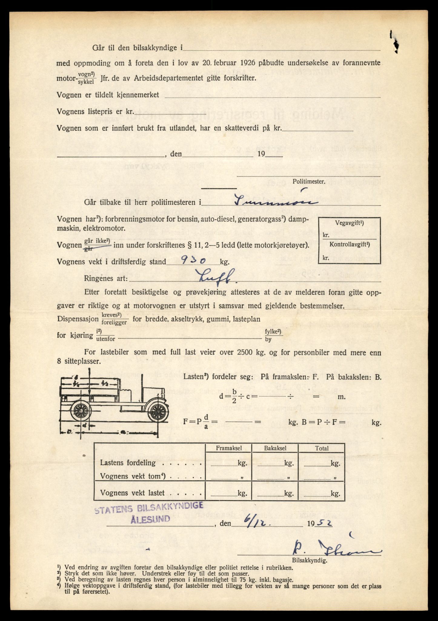 Møre og Romsdal vegkontor - Ålesund trafikkstasjon, SAT/A-4099/F/Fe/L0013: Registreringskort for kjøretøy T 1451 - T 1564, 1927-1998, p. 502