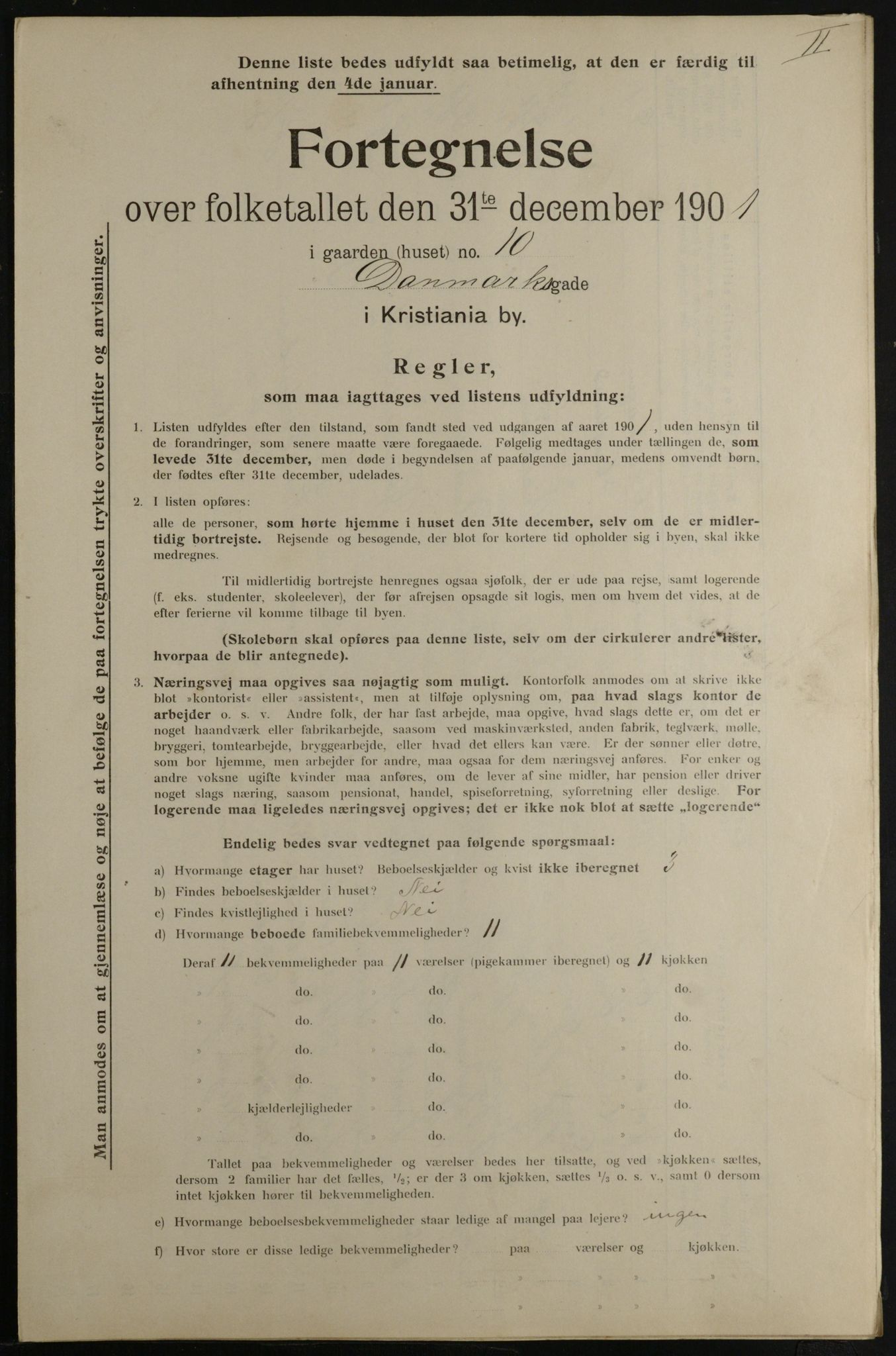 OBA, Municipal Census 1901 for Kristiania, 1901, p. 2358