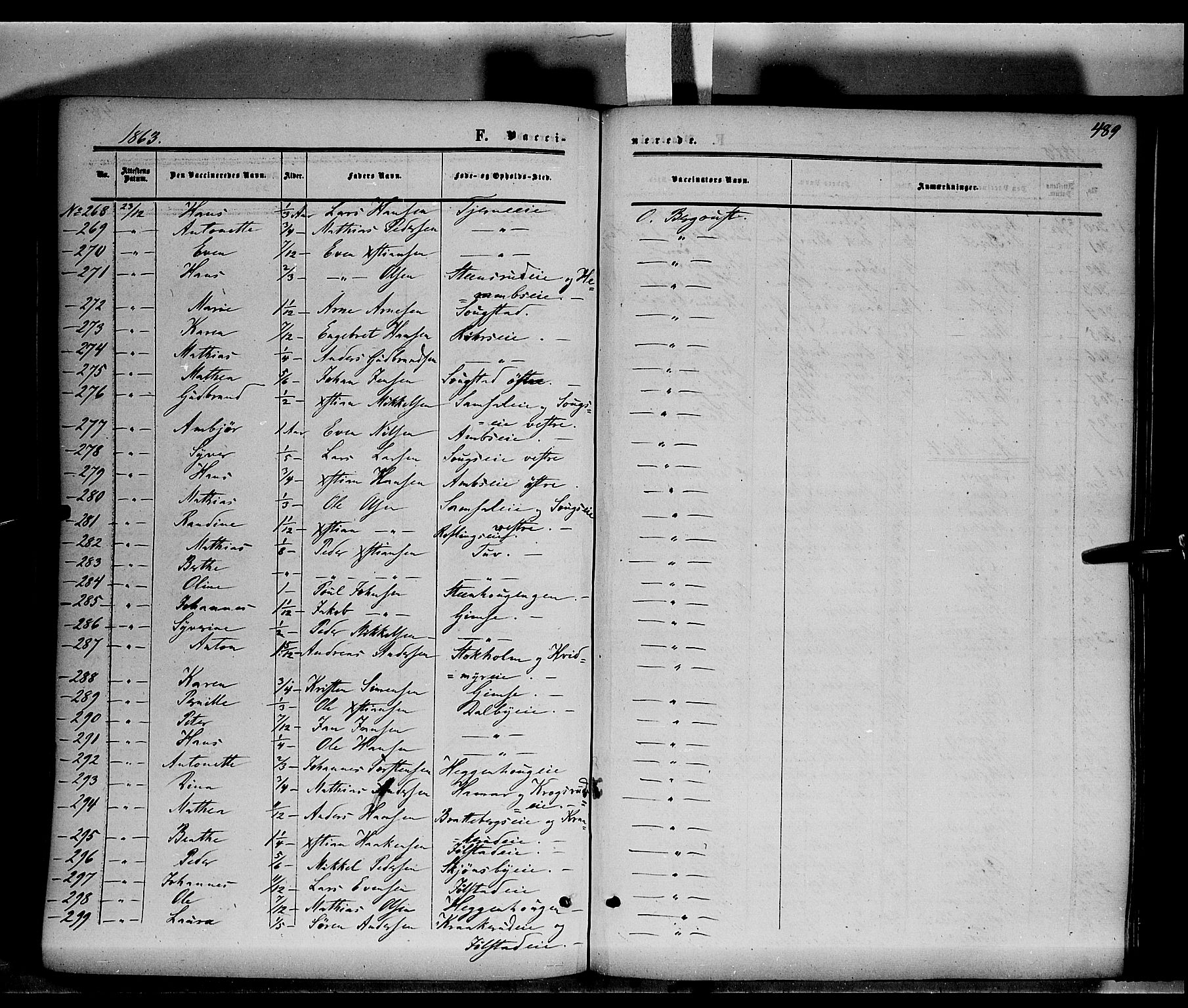 Ringsaker prestekontor, AV/SAH-PREST-014/K/Ka/L0010: Parish register (official) no. 10, 1861-1869, p. 489