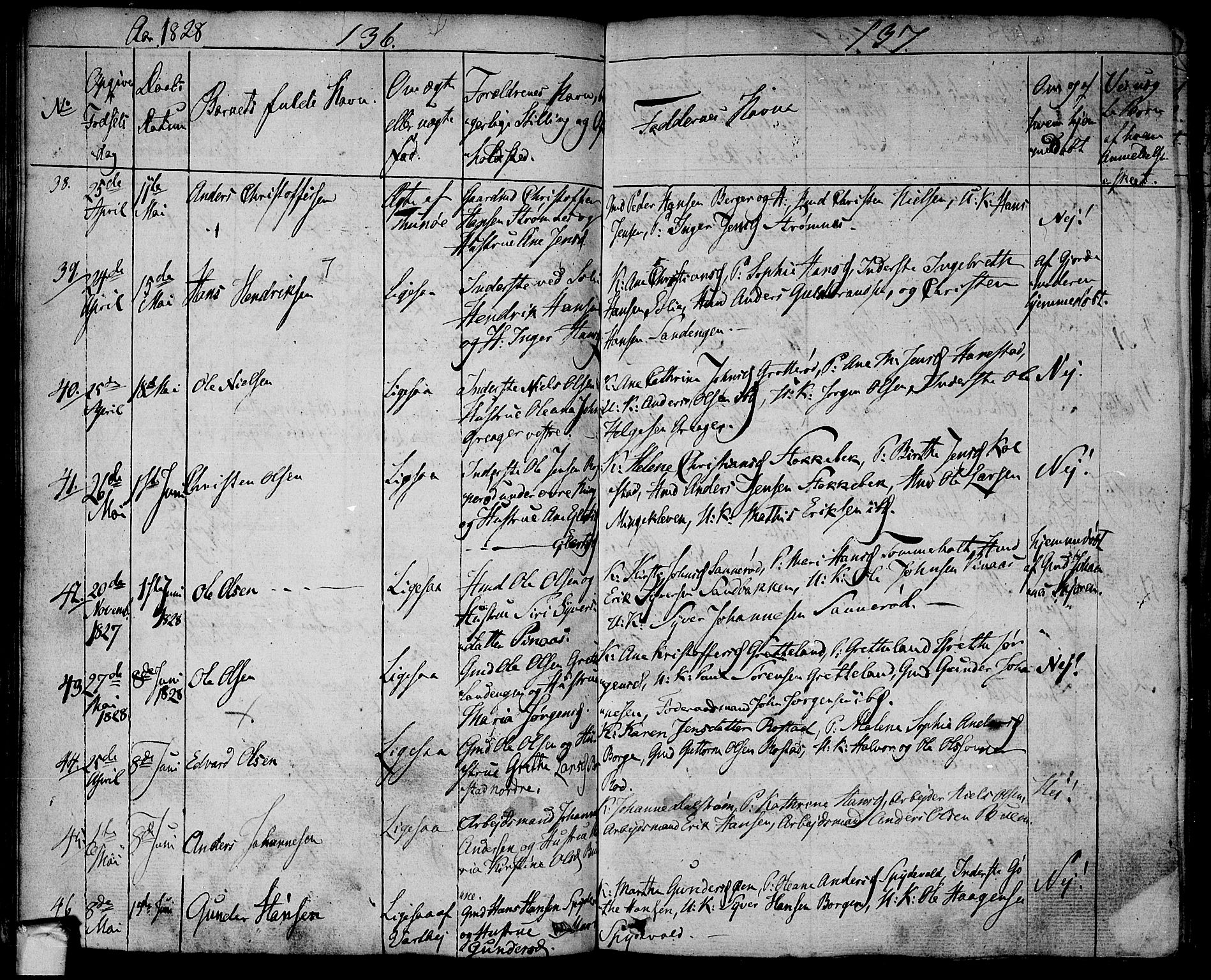 Tune prestekontor Kirkebøker, SAO/A-2007/F/Fa/L0006: Parish register (official) no. 6, 1823-1831, p. 136-137