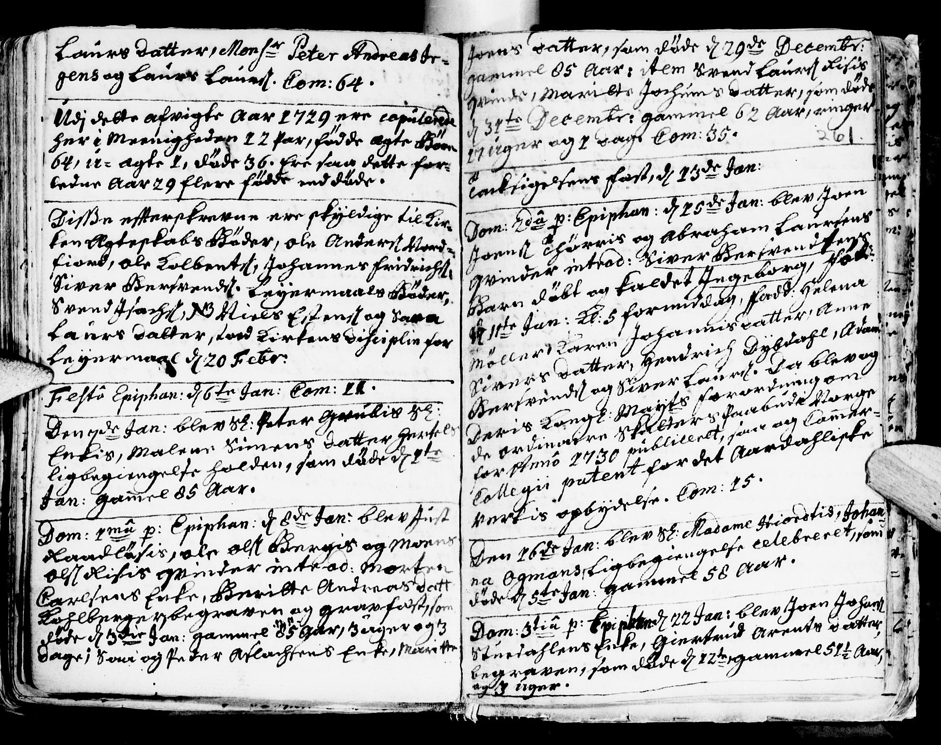 Ministerialprotokoller, klokkerbøker og fødselsregistre - Sør-Trøndelag, SAT/A-1456/681/L0924: Parish register (official) no. 681A02, 1720-1731, p. 260-261